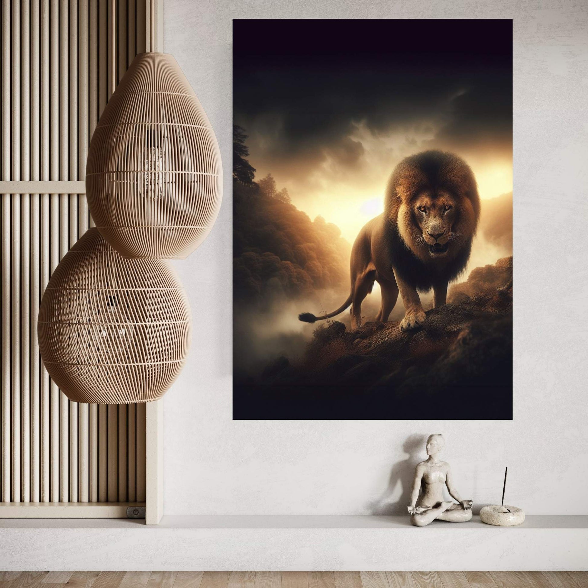 Lion Animal Canvas Wall Art Home Decor - Y Canvas