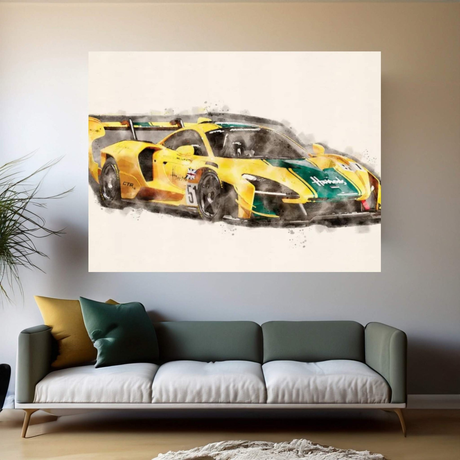 McLaren Ayrton Senna Canvas Wall Art - Y Canvas