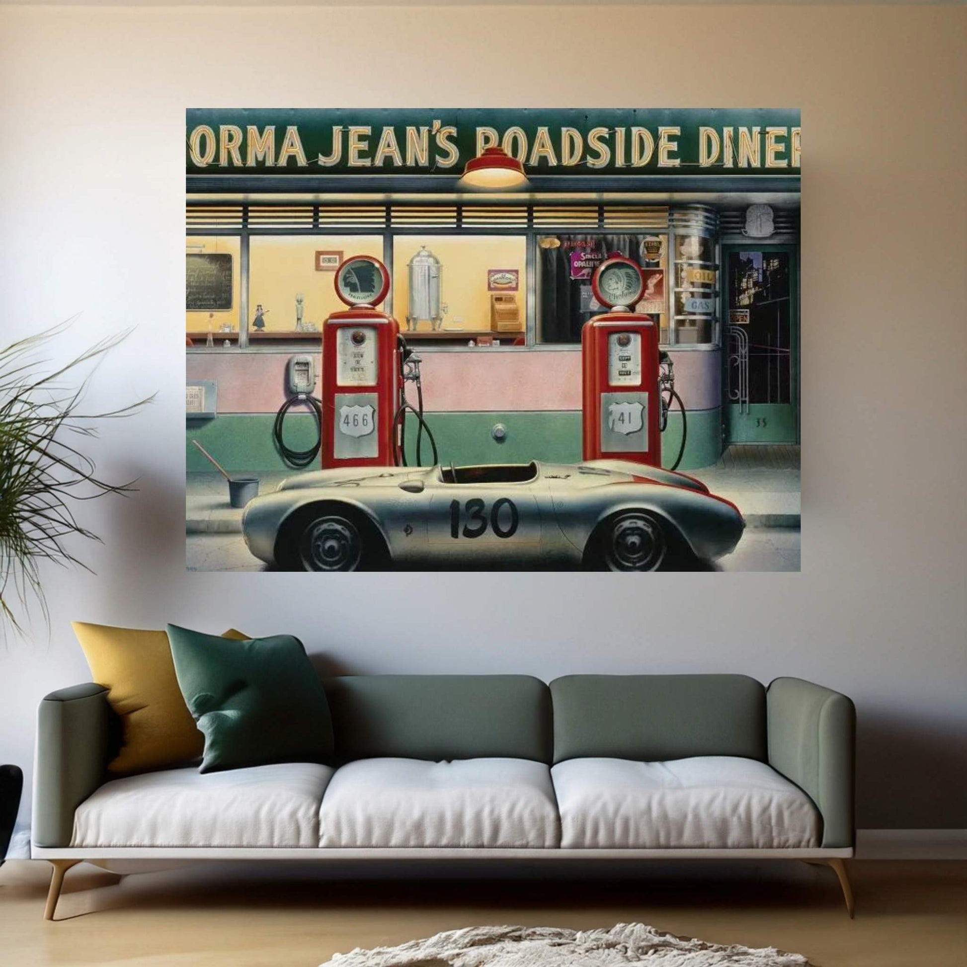 Destiny Highway Calendar Girl Canvas Wall Art - Y Canvas