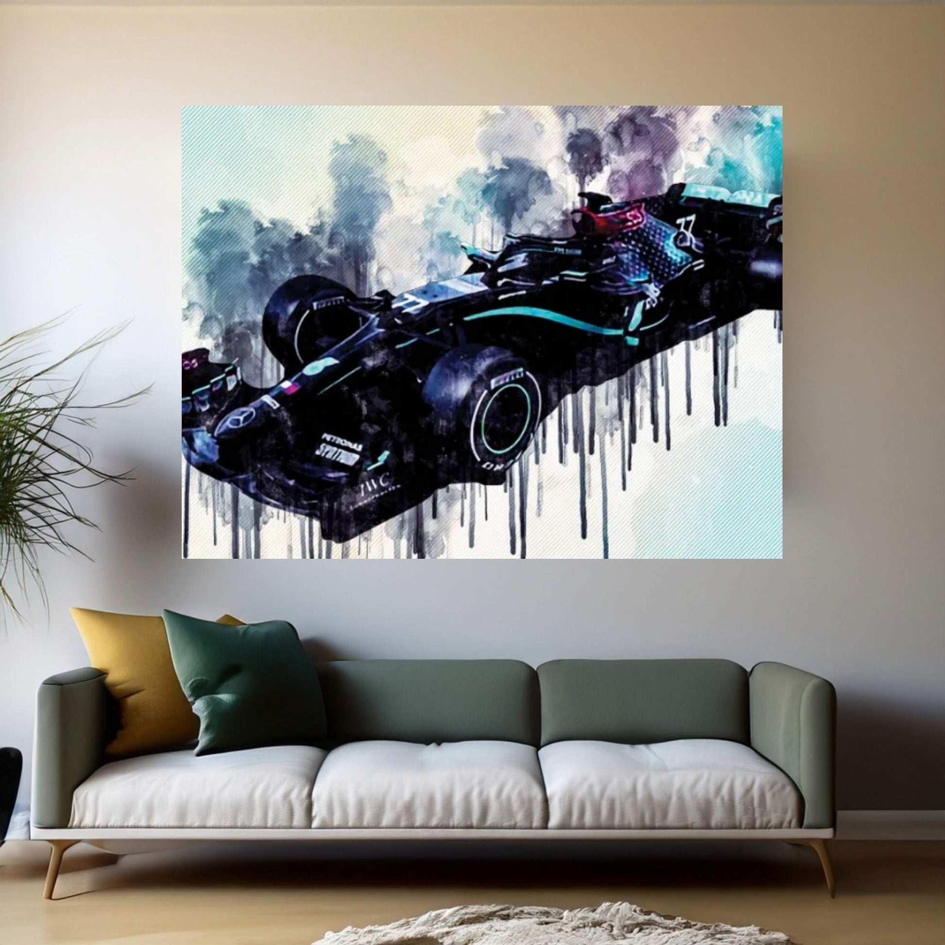 Mercedes-Amg F1 W11 Eq Performance 2020 Formula 1 Mercedes-Amg Petronas F1 Team Valtteri Bottas F1 2020 Racing Car Canvas Wall Art - Y Canvas