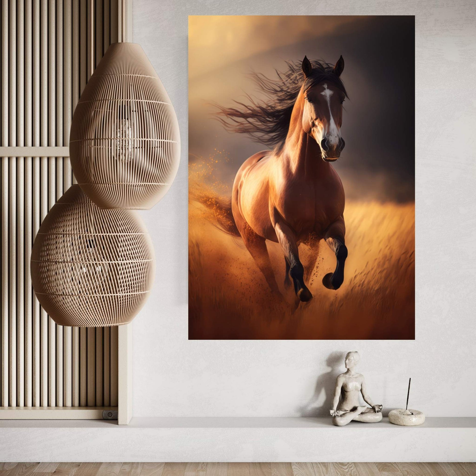 Beautiful Brown Horse Canvas Wall Art , Animal Wall Art - Y Canvas