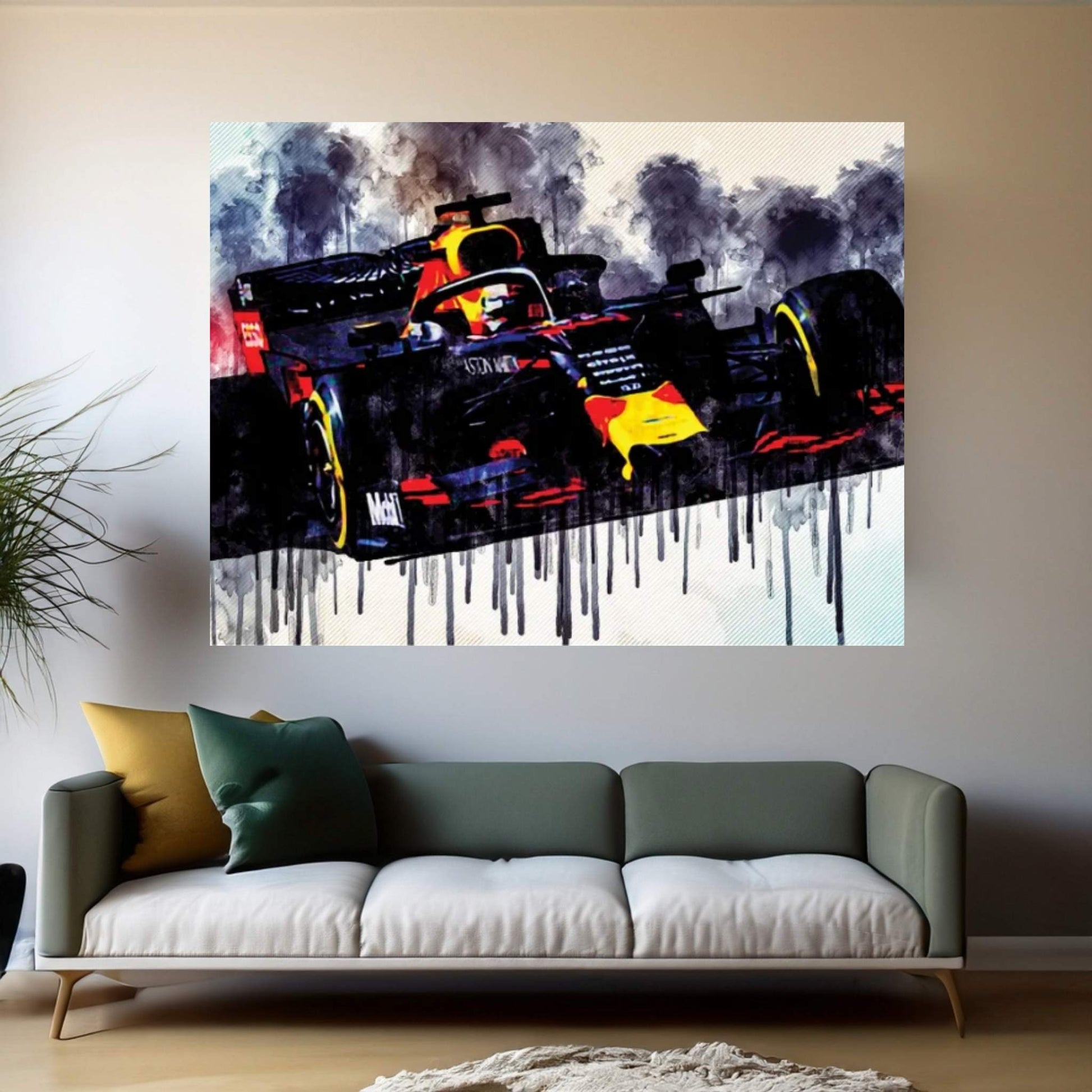 Max Verstappen 2019 Red Bull Rb15 Raceway Formula 1 F1 2019 New Rb15 Cars Red Bull Racing Canvas Wall Art - Y Canvas