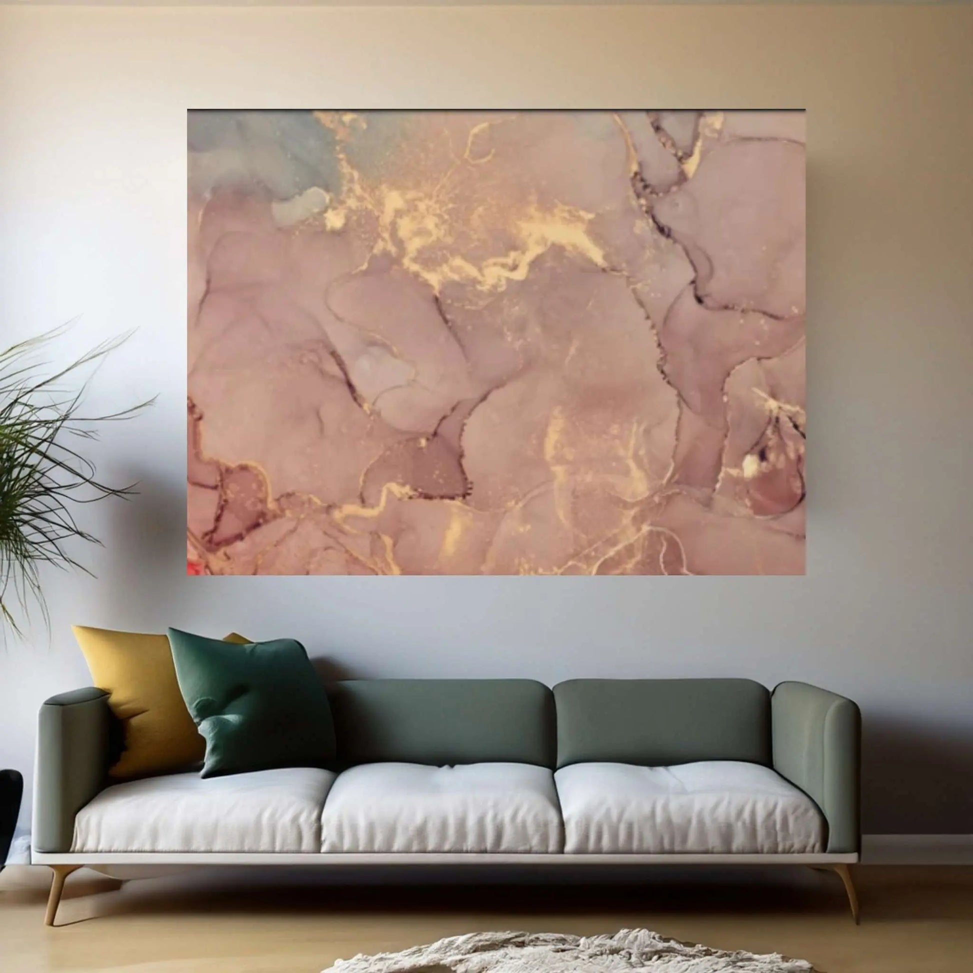 Pink Abstract Wall Art Abstract Painting, Abstract Marble Print Marble Abstract - Y Canvas