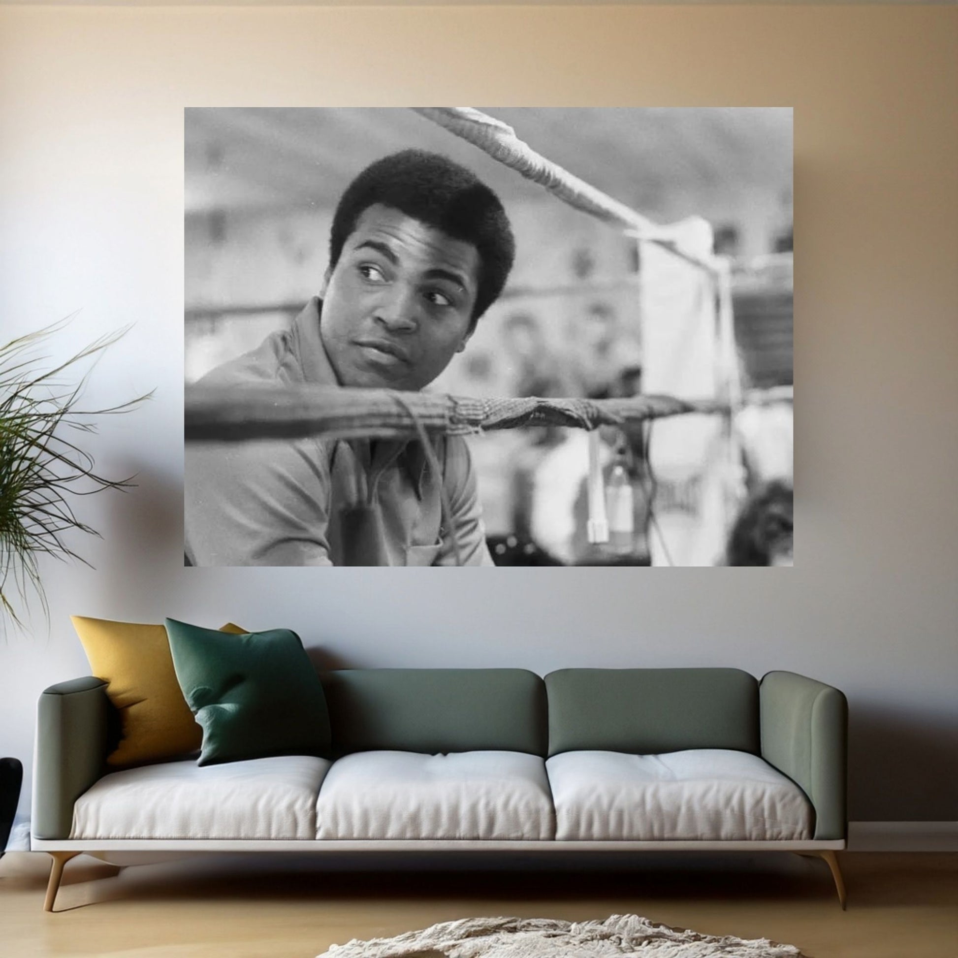Muhammad Ali With A Raised Brow Canvas Wall Art - Y Canvas