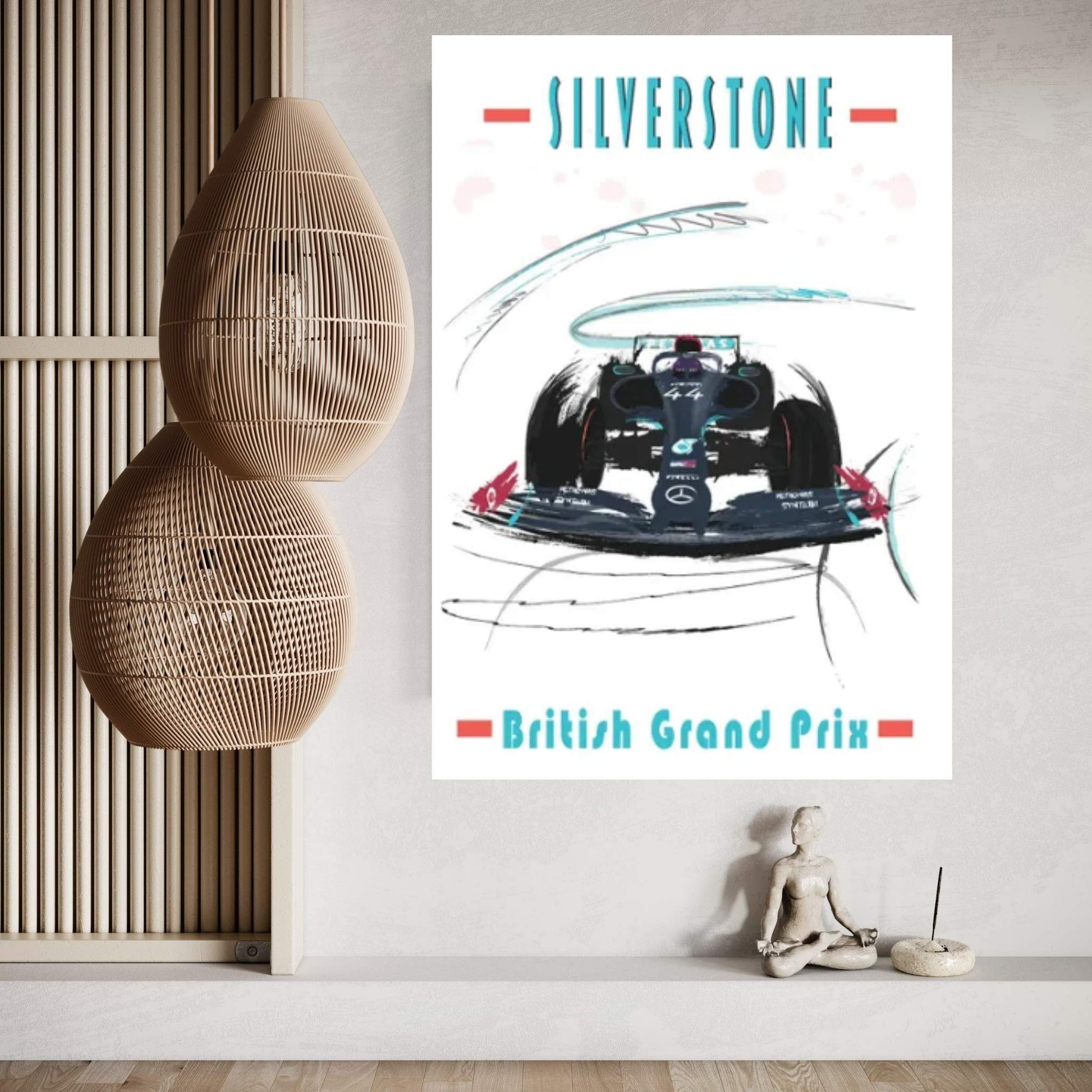 Lewis Hamilton, Silverton, F1 Poster Canvas Wall Art - Y Canvas