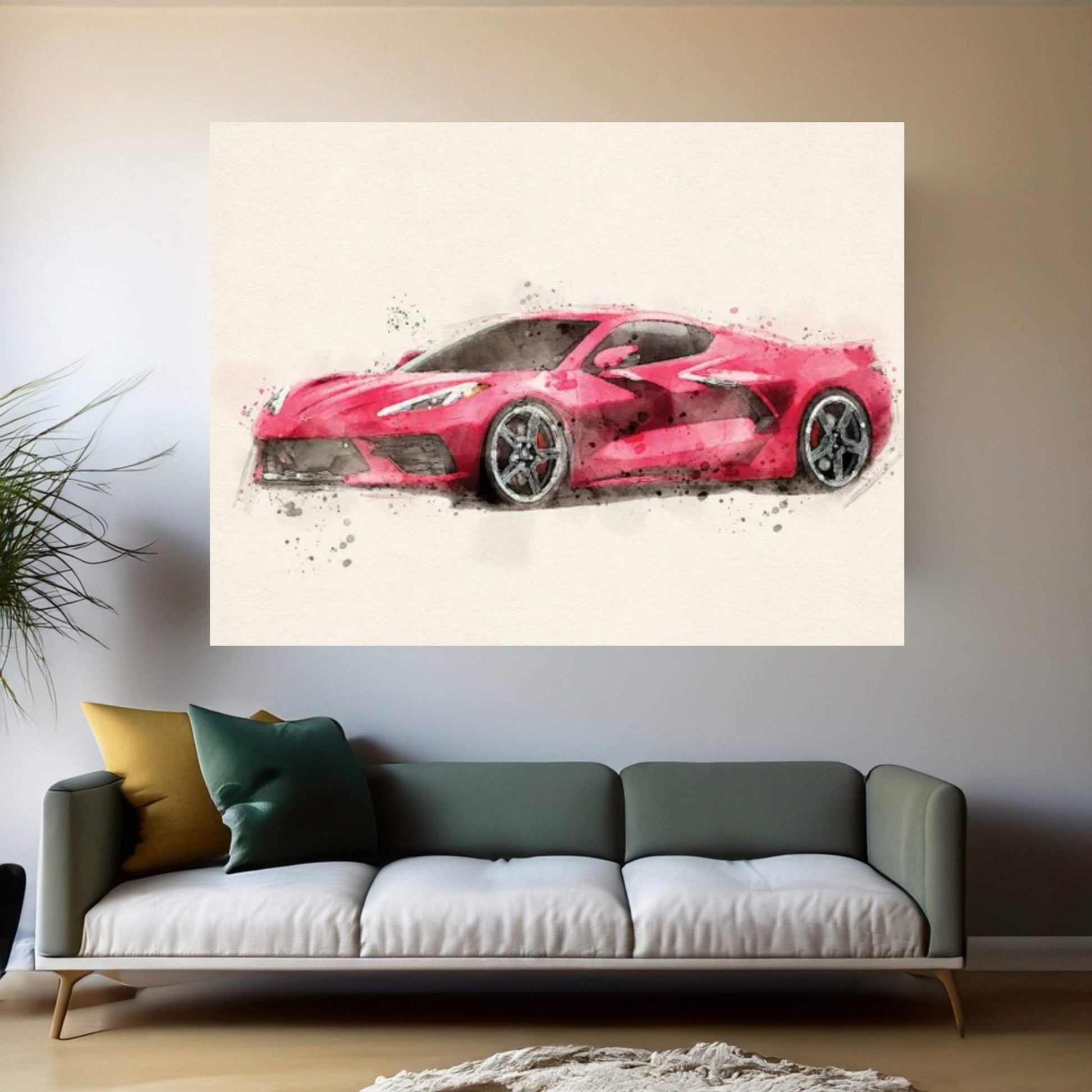 Chevrolet Corvette Stingray II Canvas Wall Art - Y Canvas