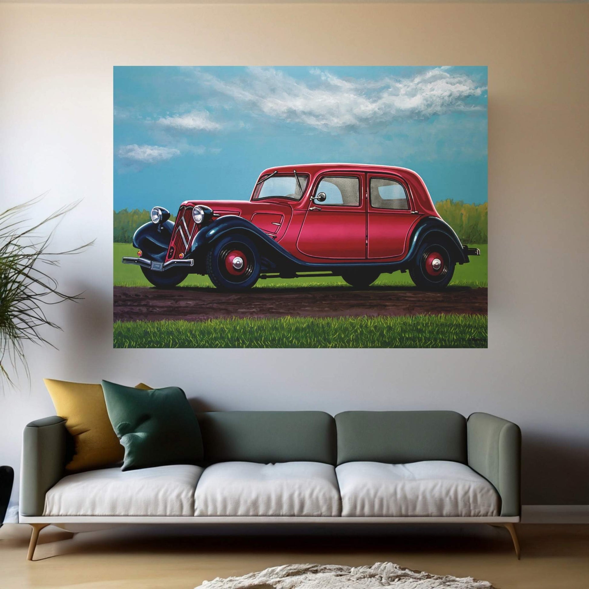 Citroen Traction Avant 1934 Canvas Wall Art - Y Canvas