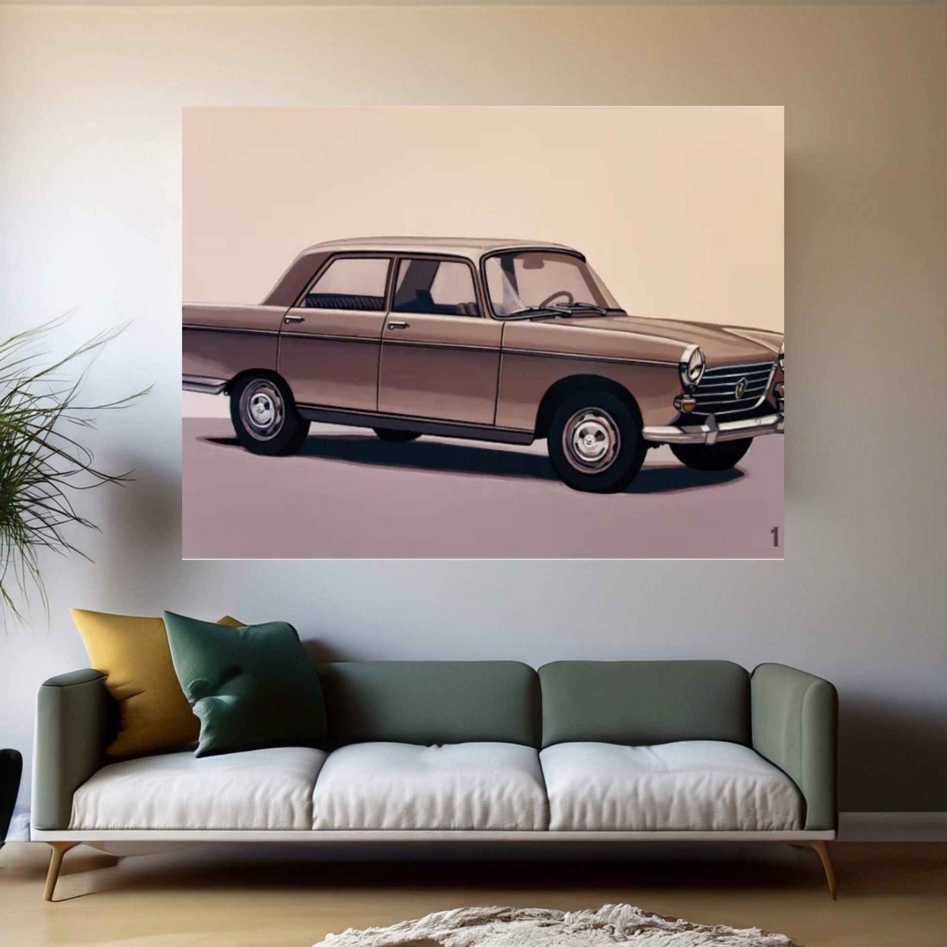 Peugeot 404 1960 Canvas Wall Art - Y Canvas