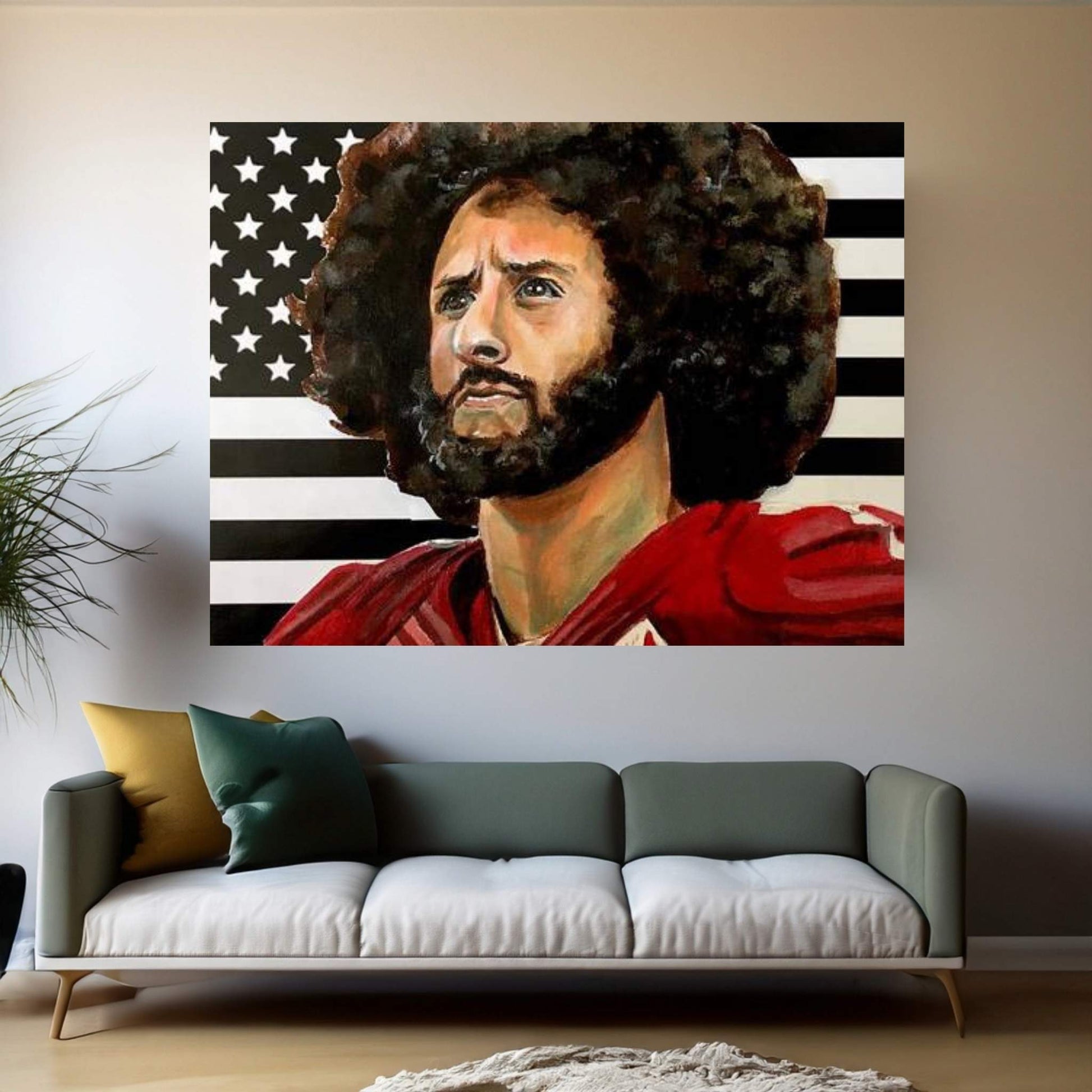 Kaeptain America - Colin Kaepernick Canvas Wall Art - Y Canvas
