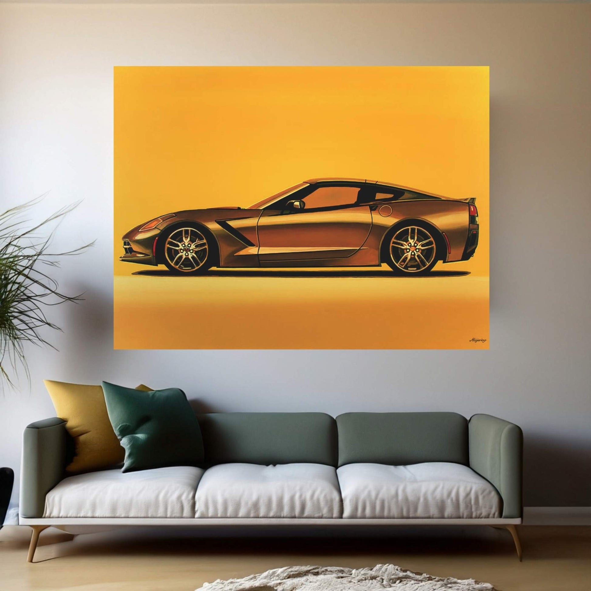 Chevrolet Corvette Stingray 2013 Canvas Wall Art - Y Canvas