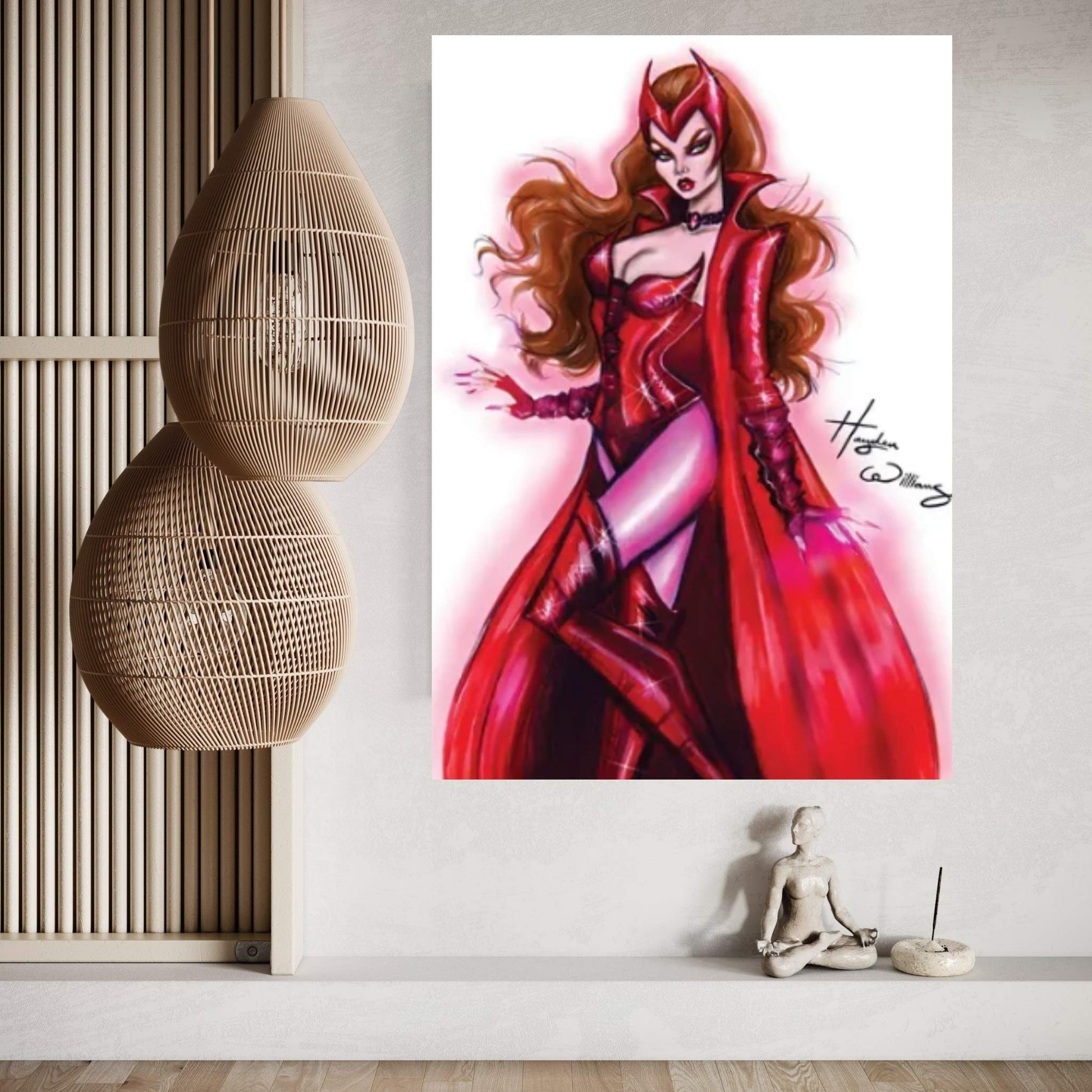 Scarlet Witch Wandavision Canvas Wall Art - Y Canvas