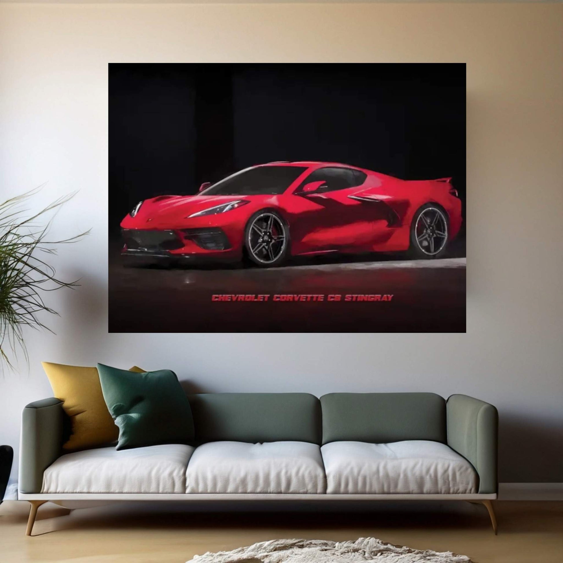 Chevrolet Corvette Stingray Canvas Wall Art - Y Canvas