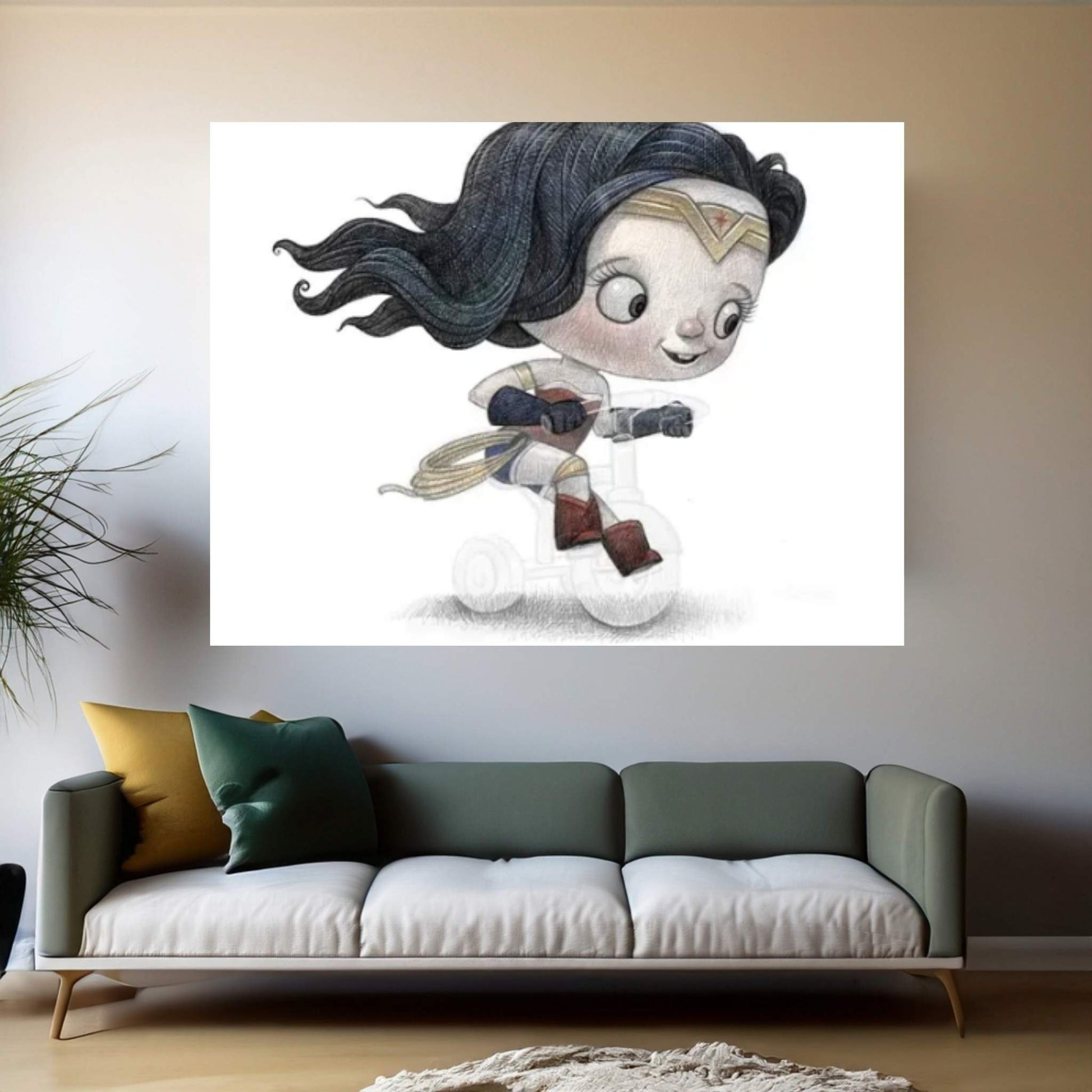 Baby Wonder Woman Canvas Wall Art - Y Canvas