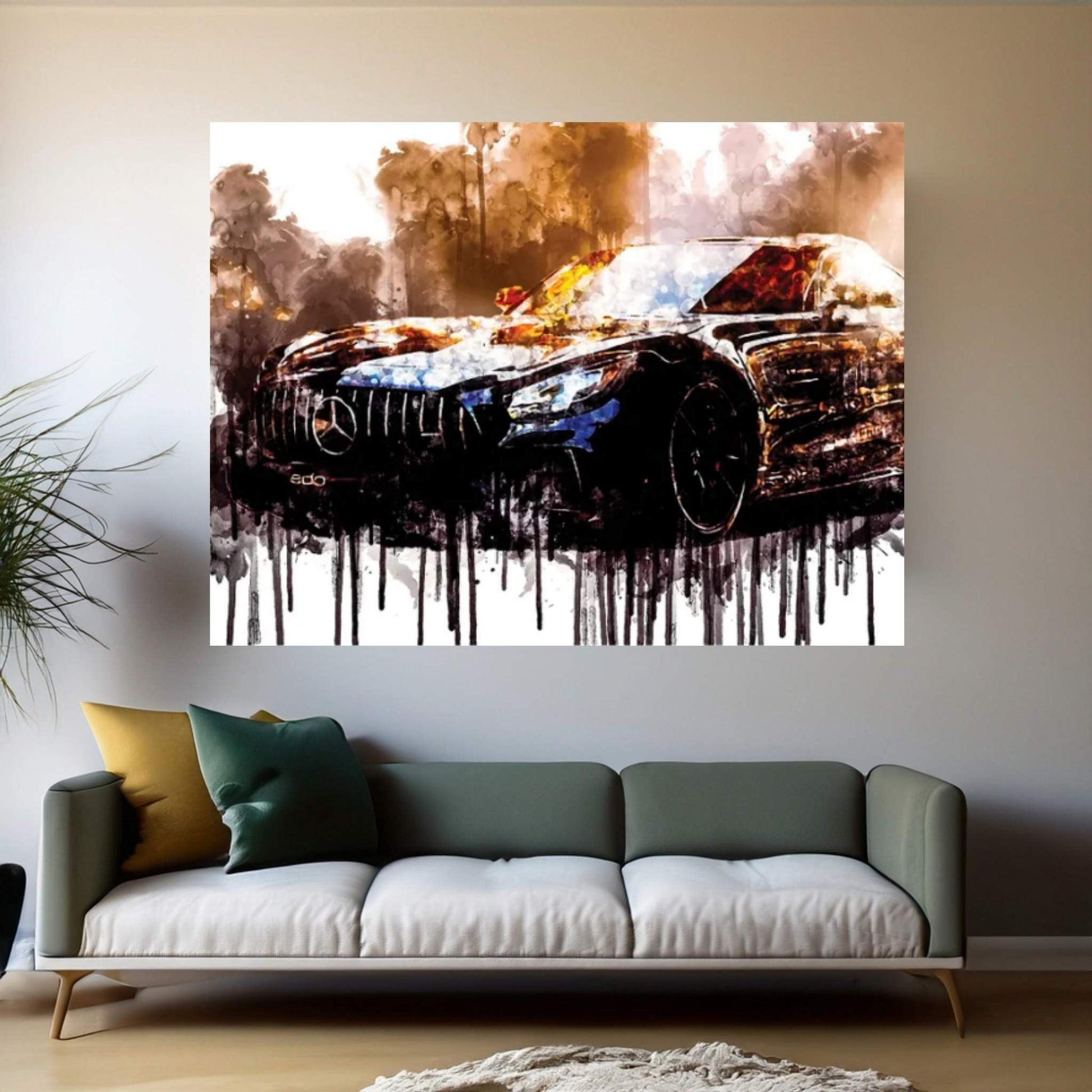 Car 2018 Edo Competition Mercedes AMG GT R Canvas Wall Art - Y Canvas