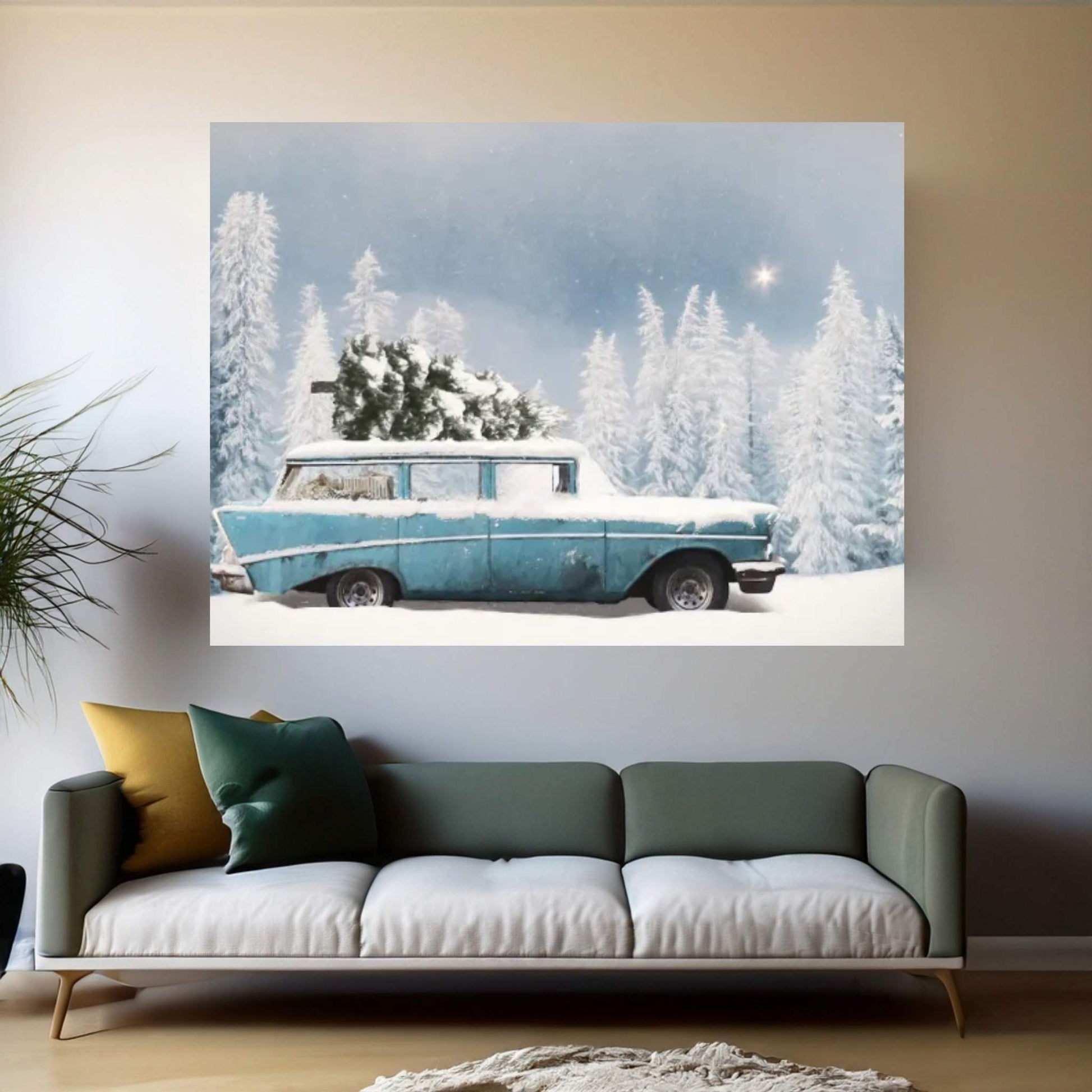 Christmas Blues Canvas Wall Art - Y Canvas