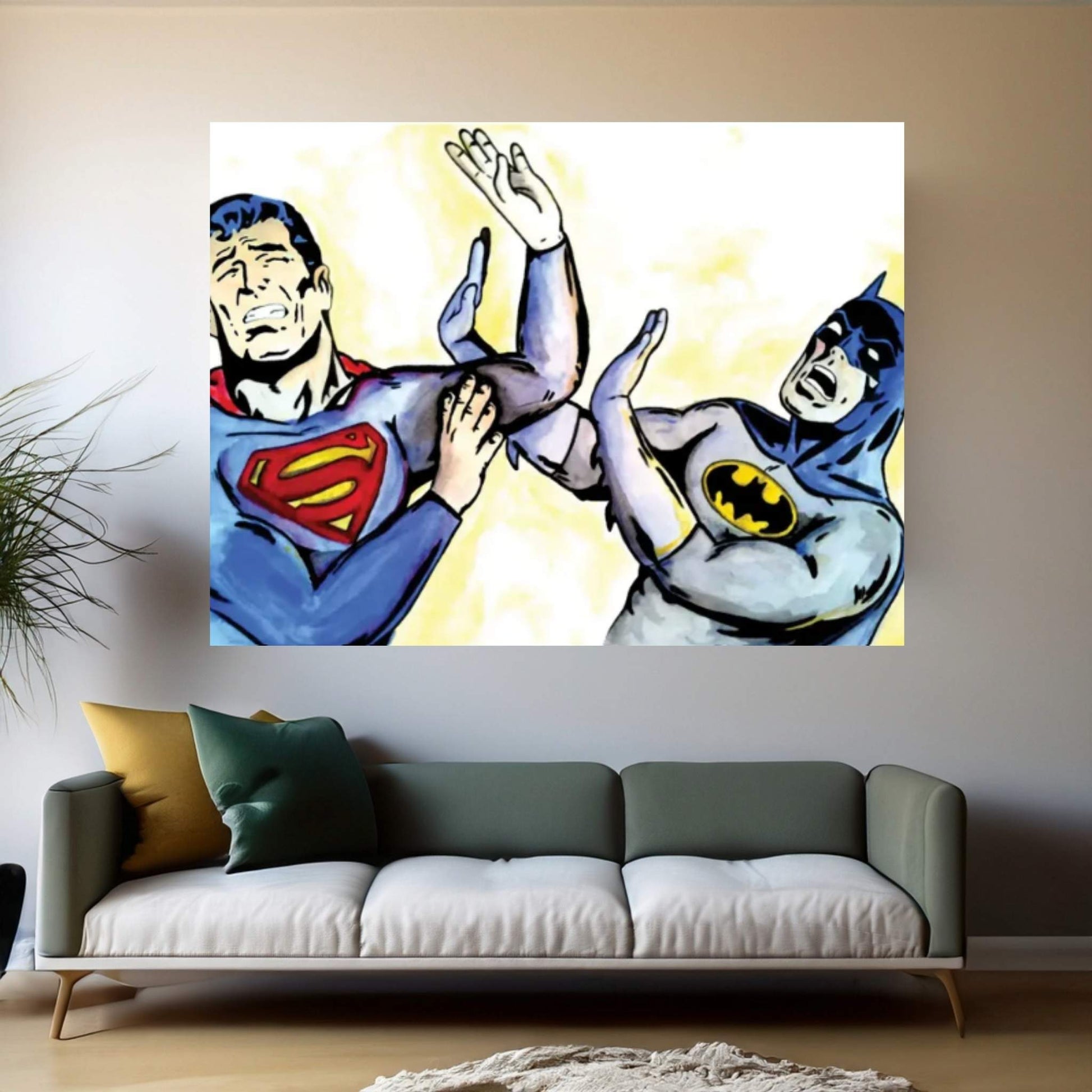 Super Sissies Slapfight Canvas Wall Art - Y Canvas