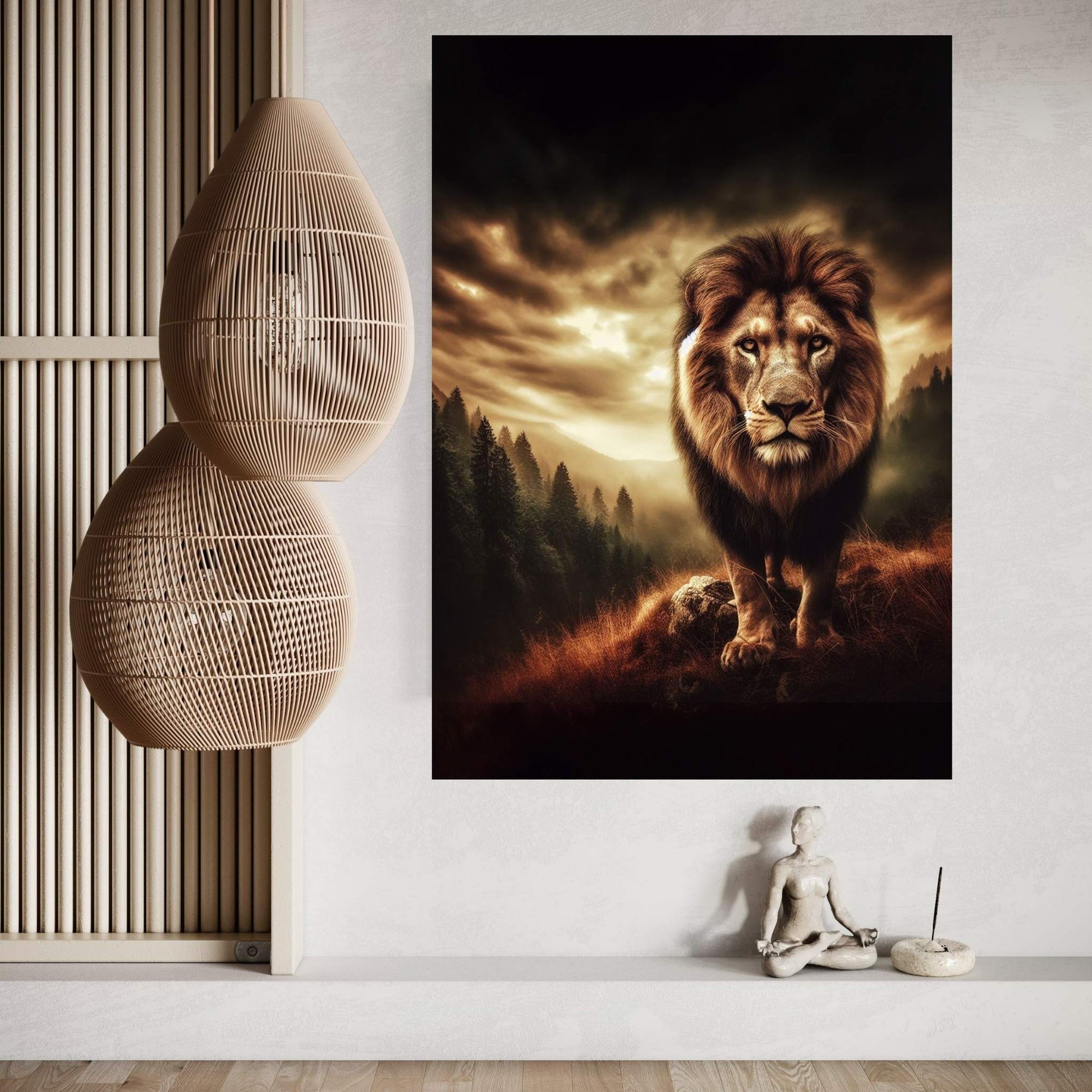 Lion Animal Canvas Wall Art Home Decor - Y Canvas