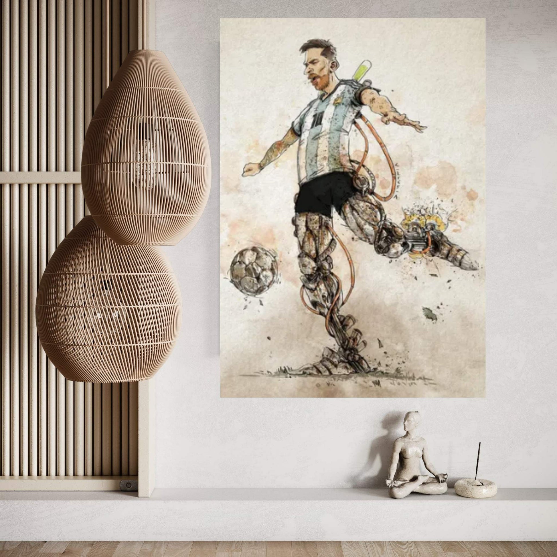 Rusty Messi Canvas Wall Art - Y Canvas