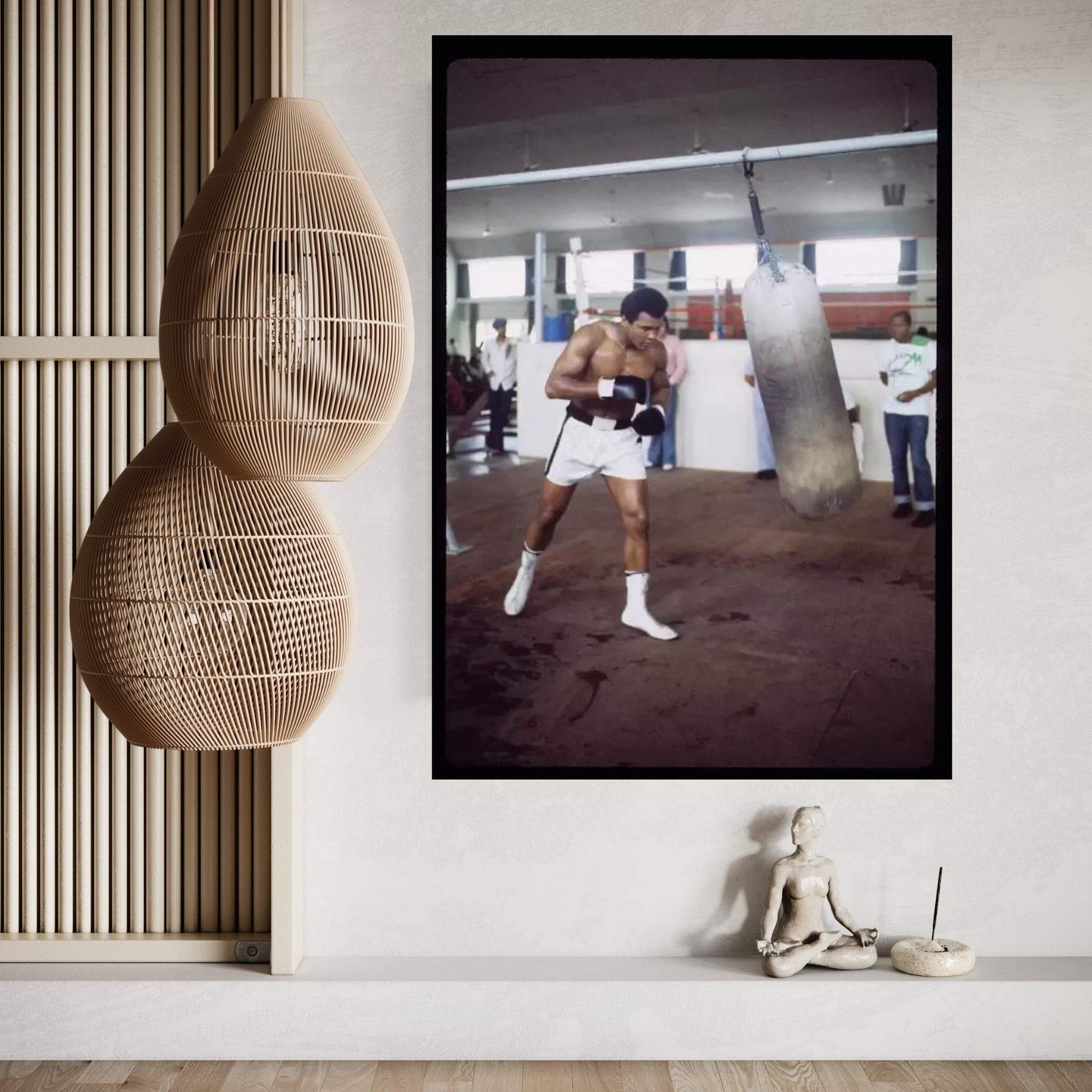 Punching Bag Work At Rumble In The Jungle™ Training Session Canvas Wall Art - Y Canvas