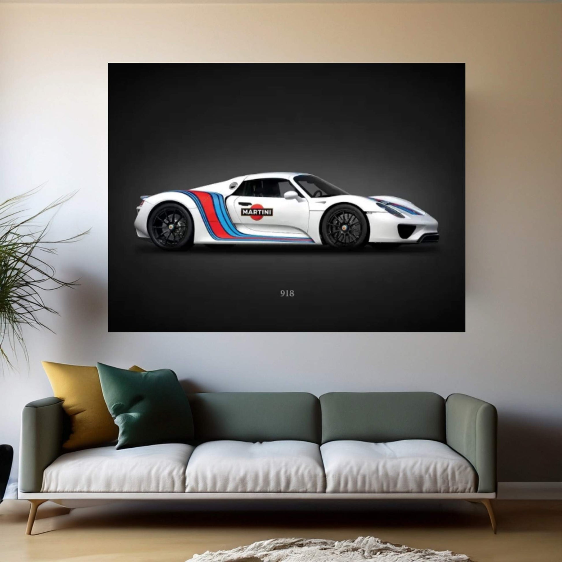 Porsche 918 Martini Canvas Wall Art - Y Canvas