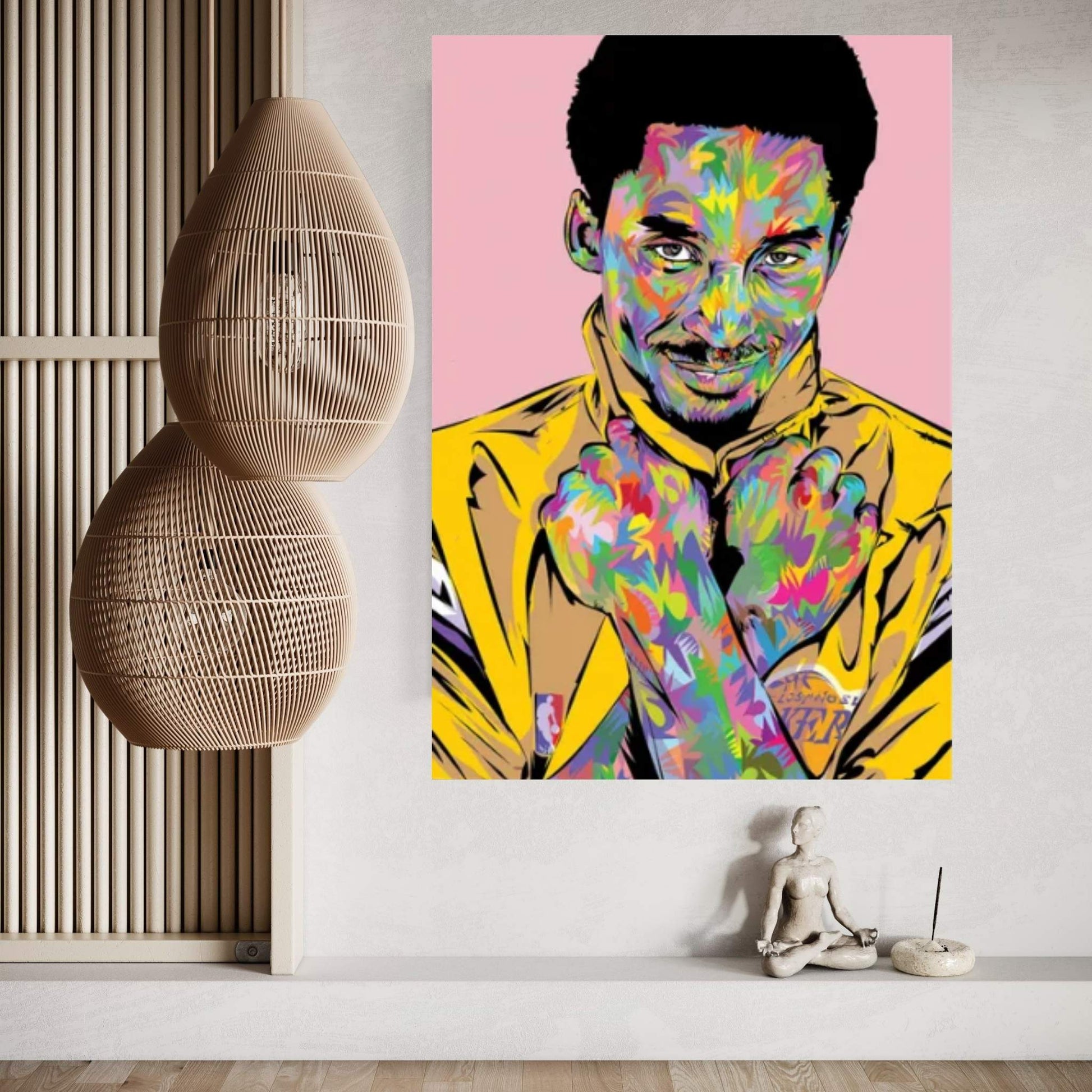 Kobe RIP Pink Canvas Wall Art - Y Canvas