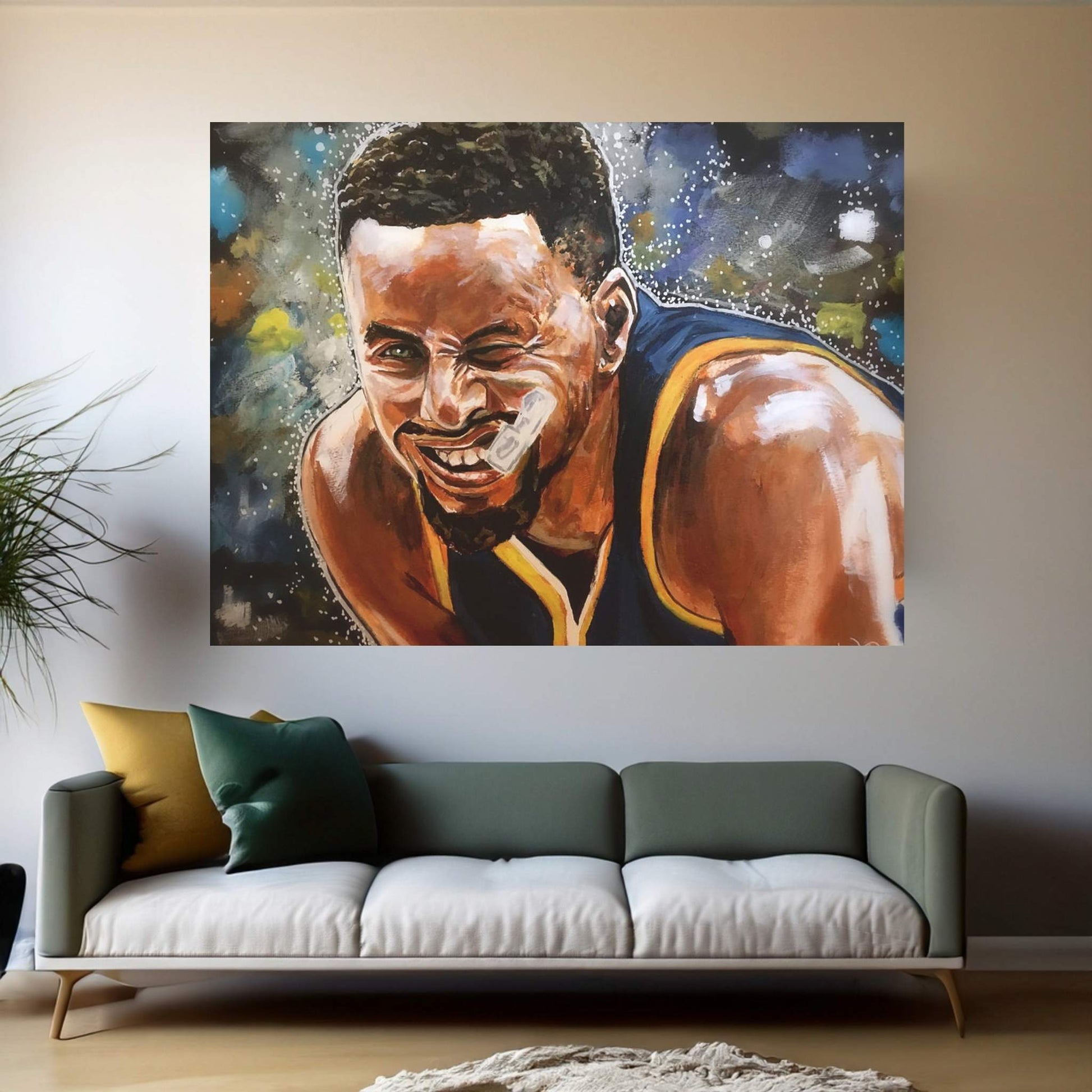 Steph Curry Canvas Wall Art - Y Canvas
