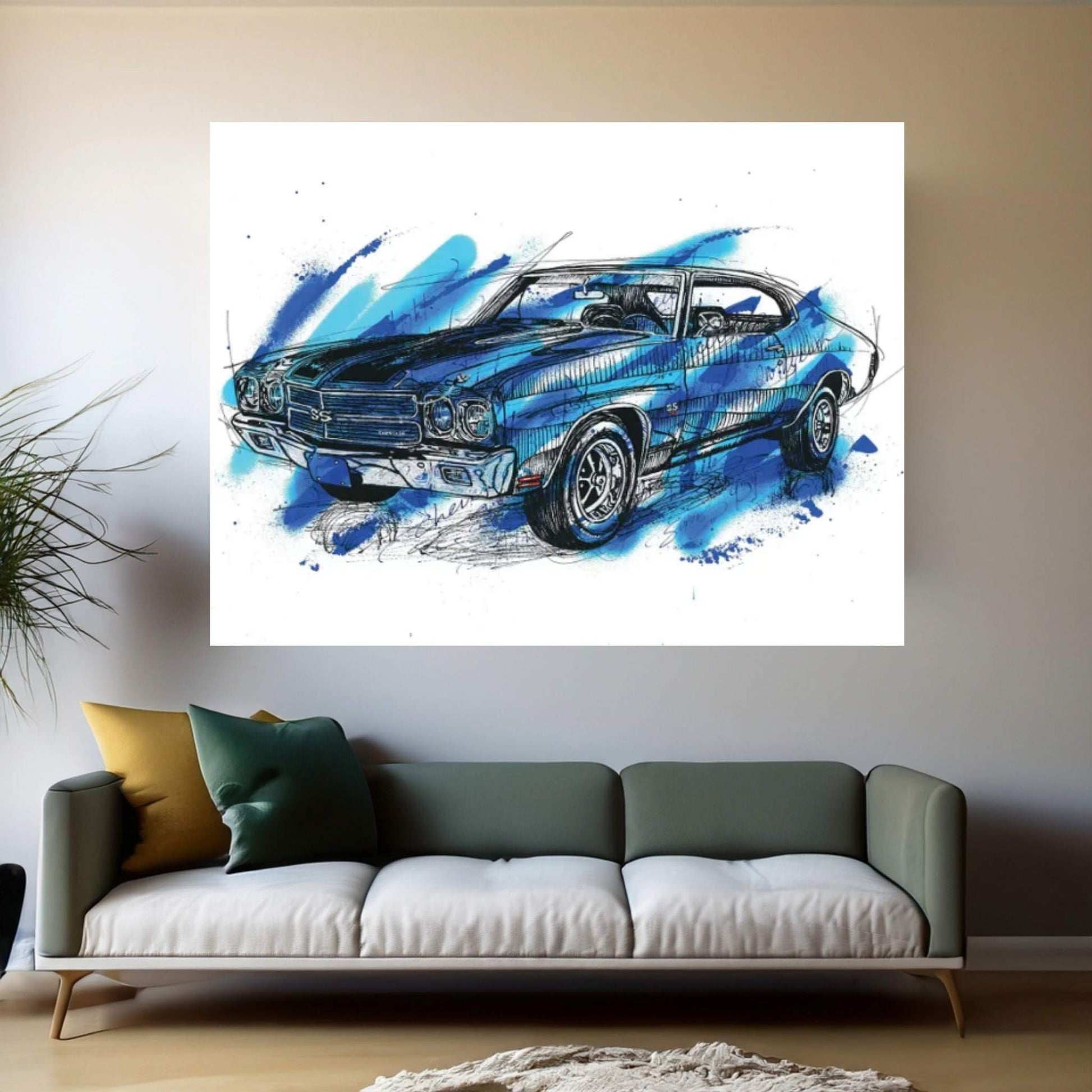 Chevelle SS 1970 Canvas Wall Art - Y Canvas
