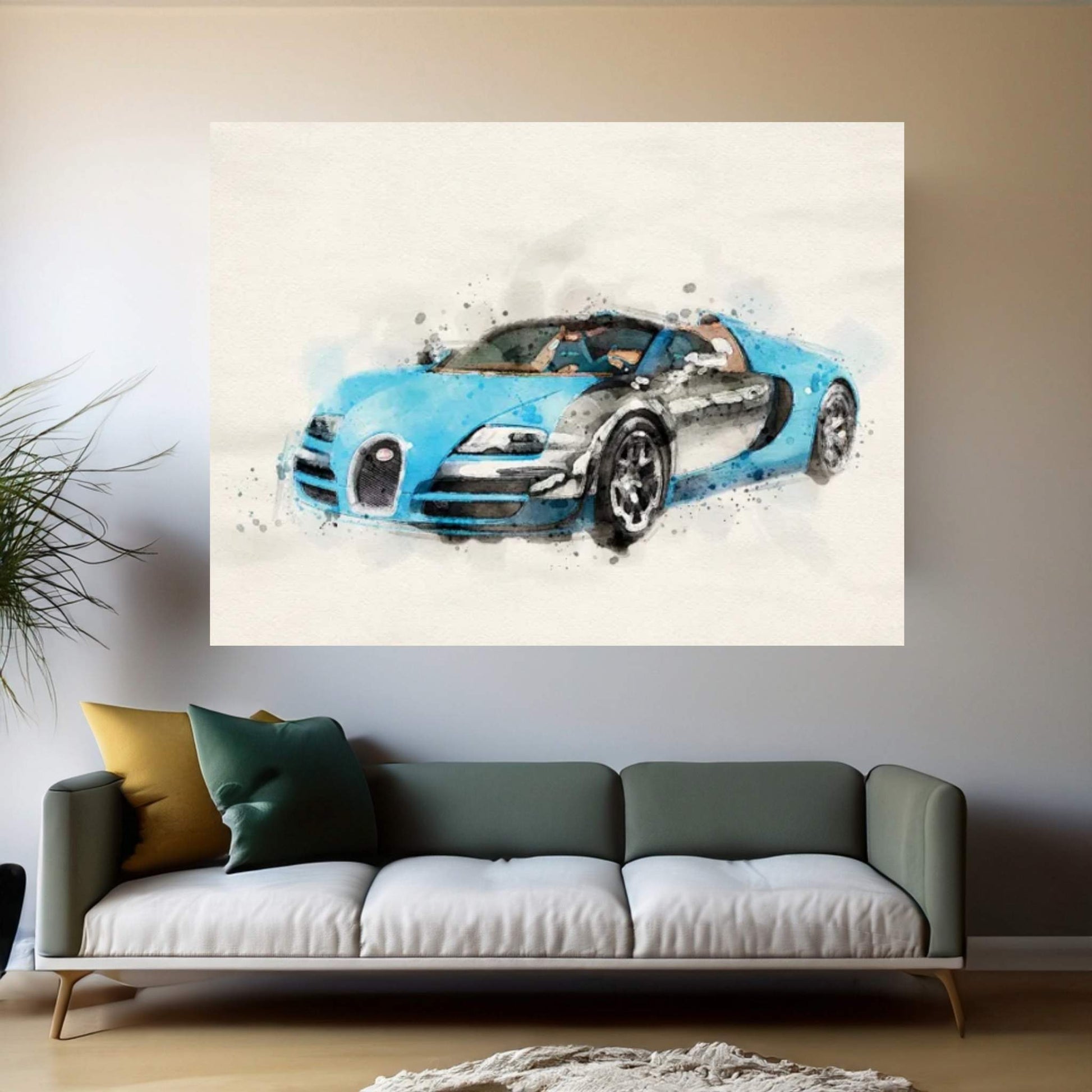 Bugatti Veyron VII Canvas Wall Art - Y Canvas