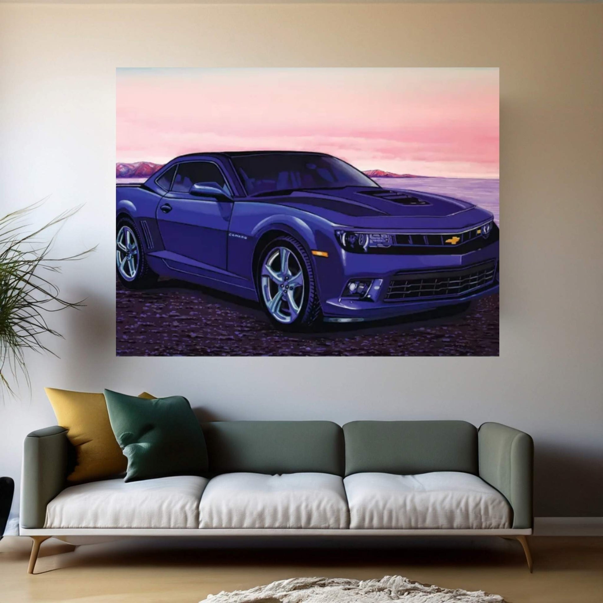 Chevrolet Camaro Car Canvas Wall Art - Y Canvas