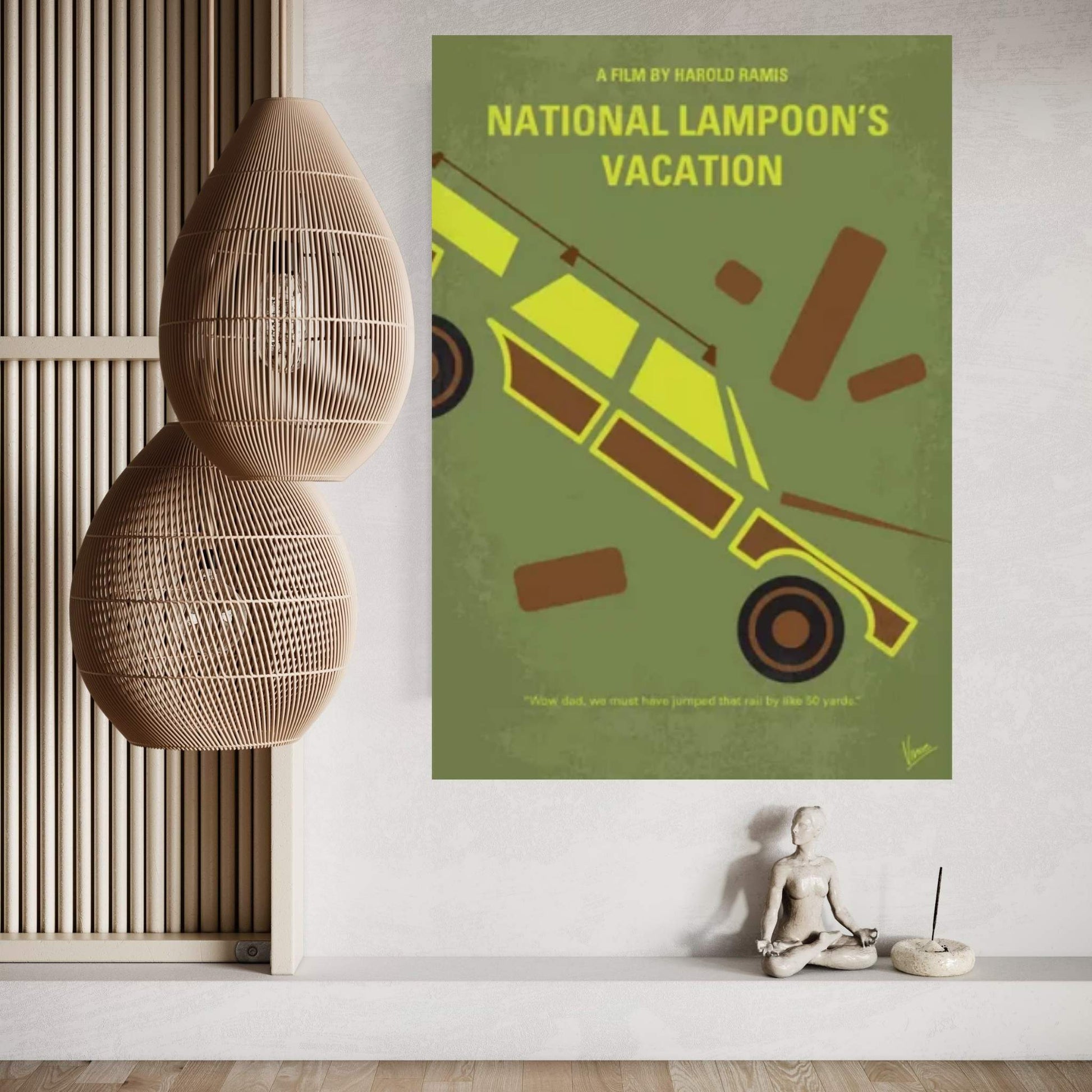 National Lampoon's Vacation Minimal Movie Poster Canvas Wall Art - Y Canvas