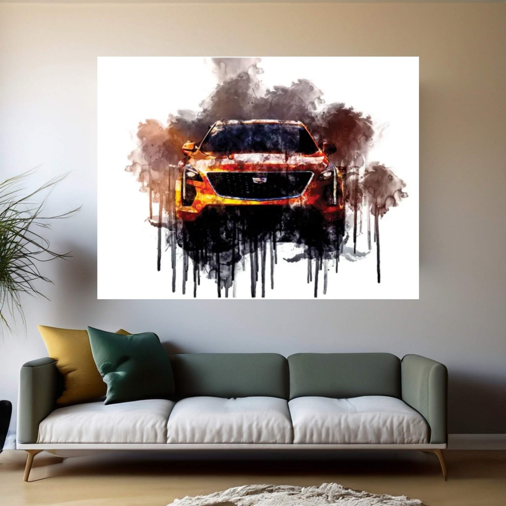 Car 2019 Cadillac XT4 Sport Canvas Wall Art - Y Canvas