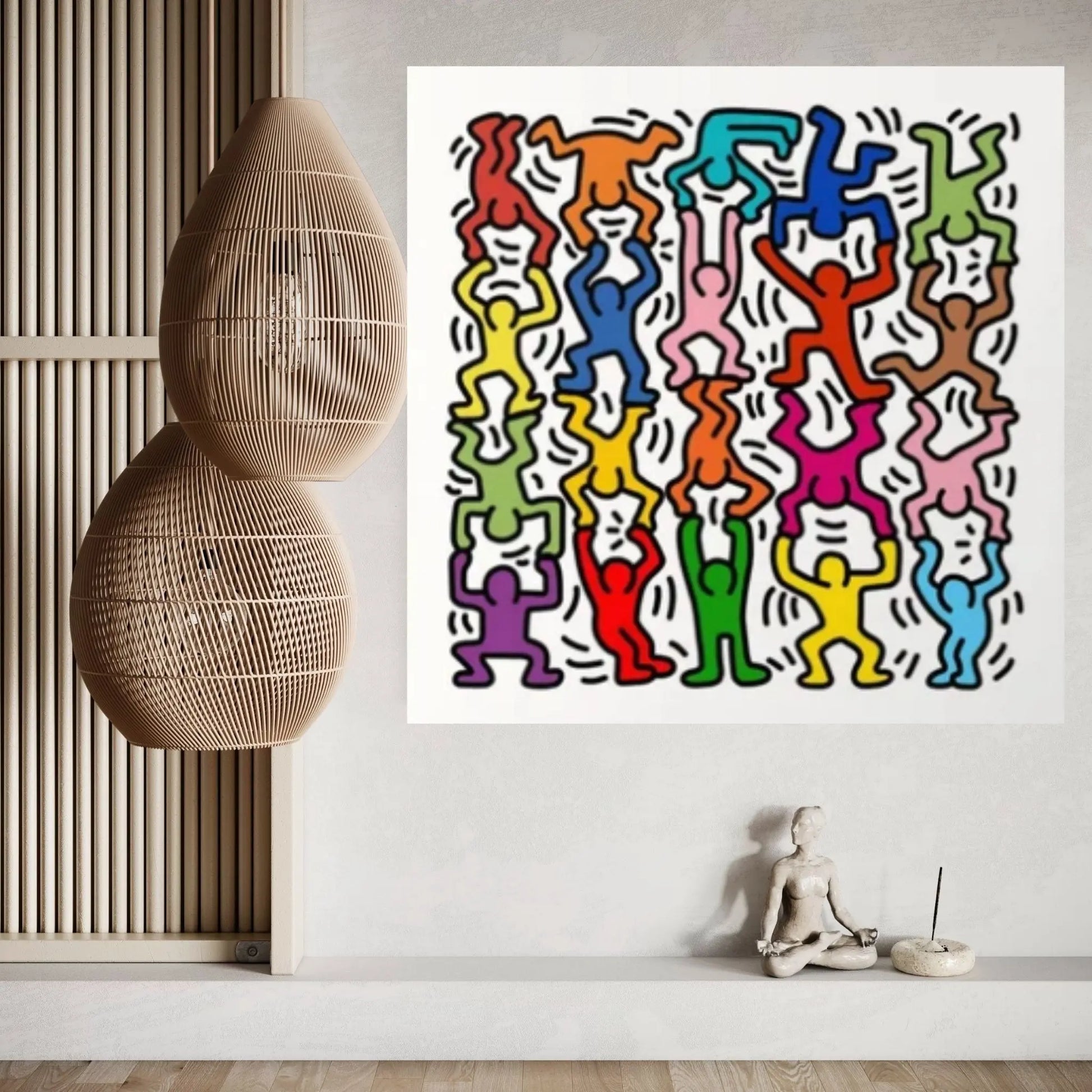 Keith Haring Artwork, Street Art Print, Keith Haring Painting - Y Canvas