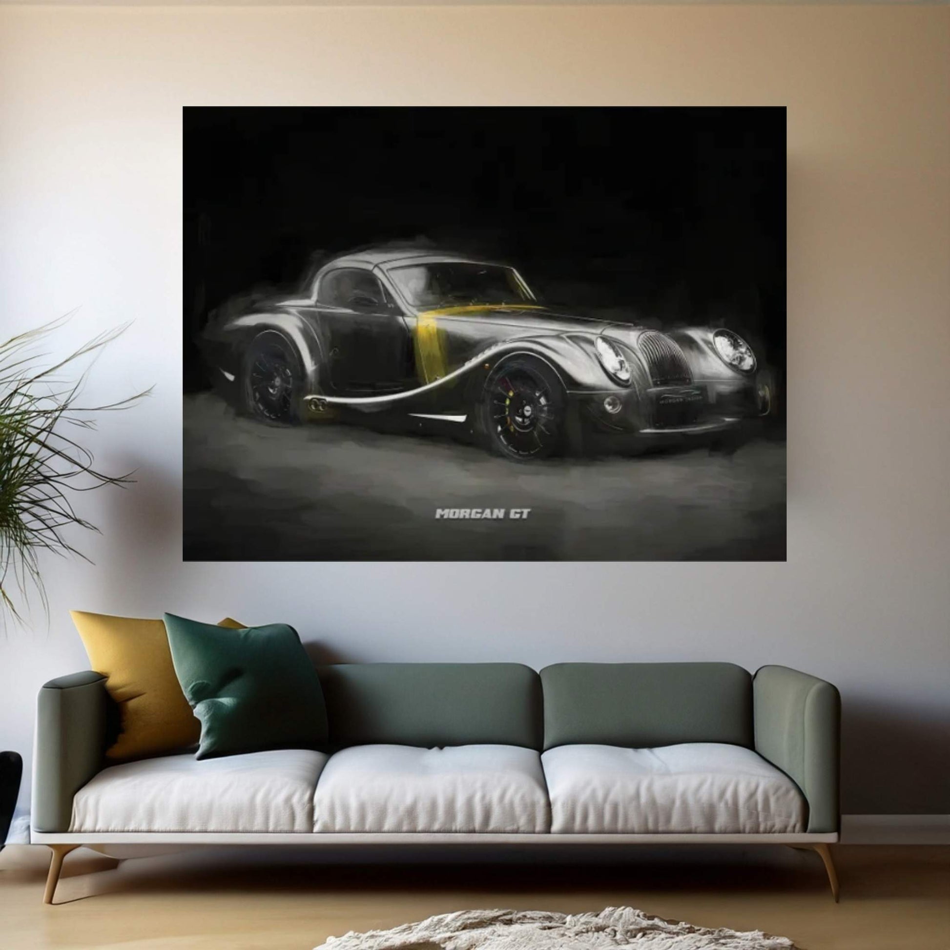 Morgan GT In Watercolor Canvas Wall Art - Y Canvas