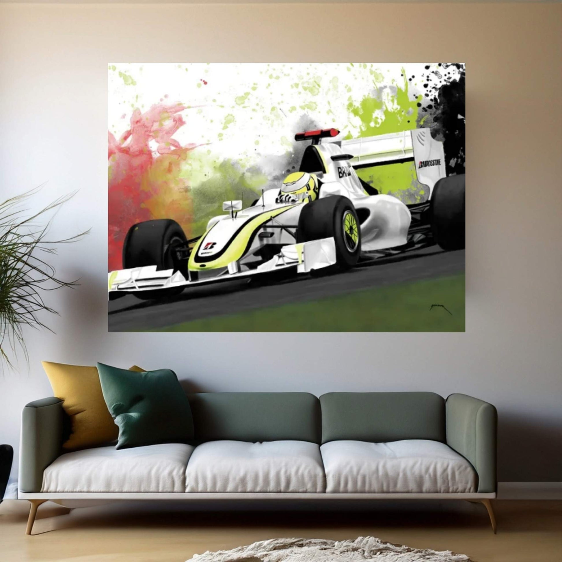 Button Canvas Wall Art - Y Canvas