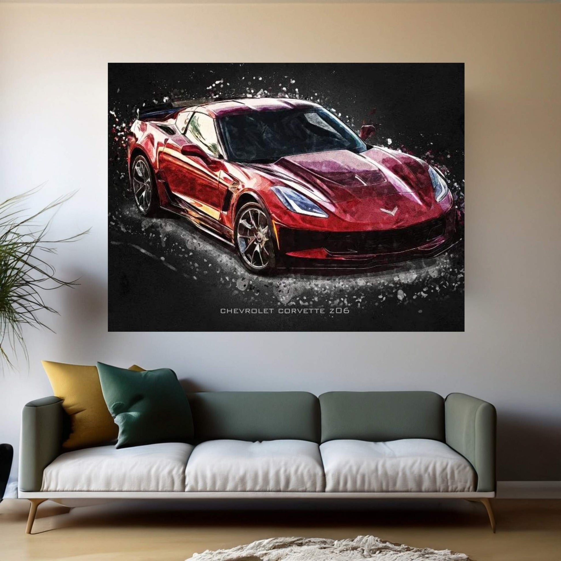 Chevrolet Corvette Z06 Canvas Wall Art - Y Canvas