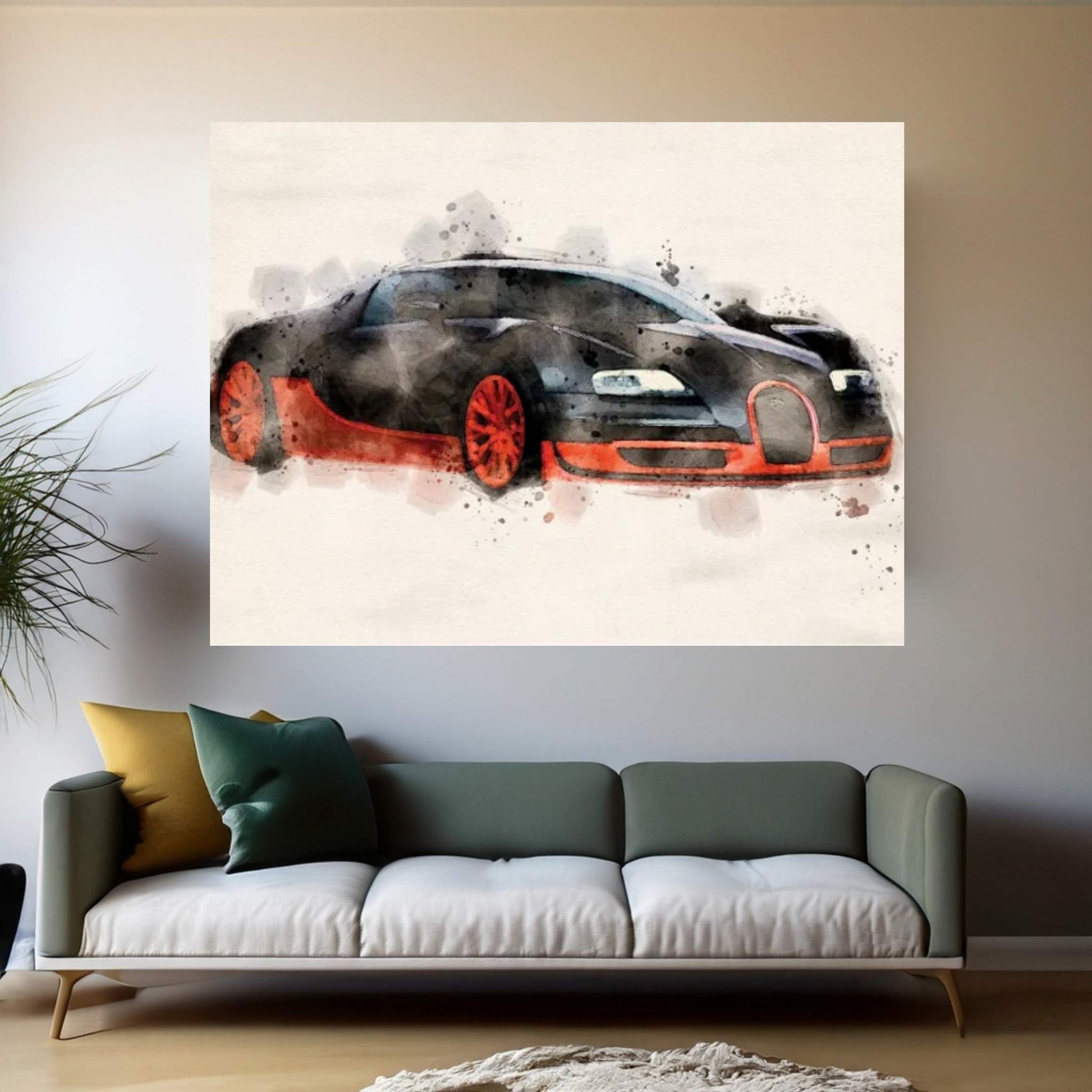 Bugatti Veyron II Canvas Wall Art - Y Canvas