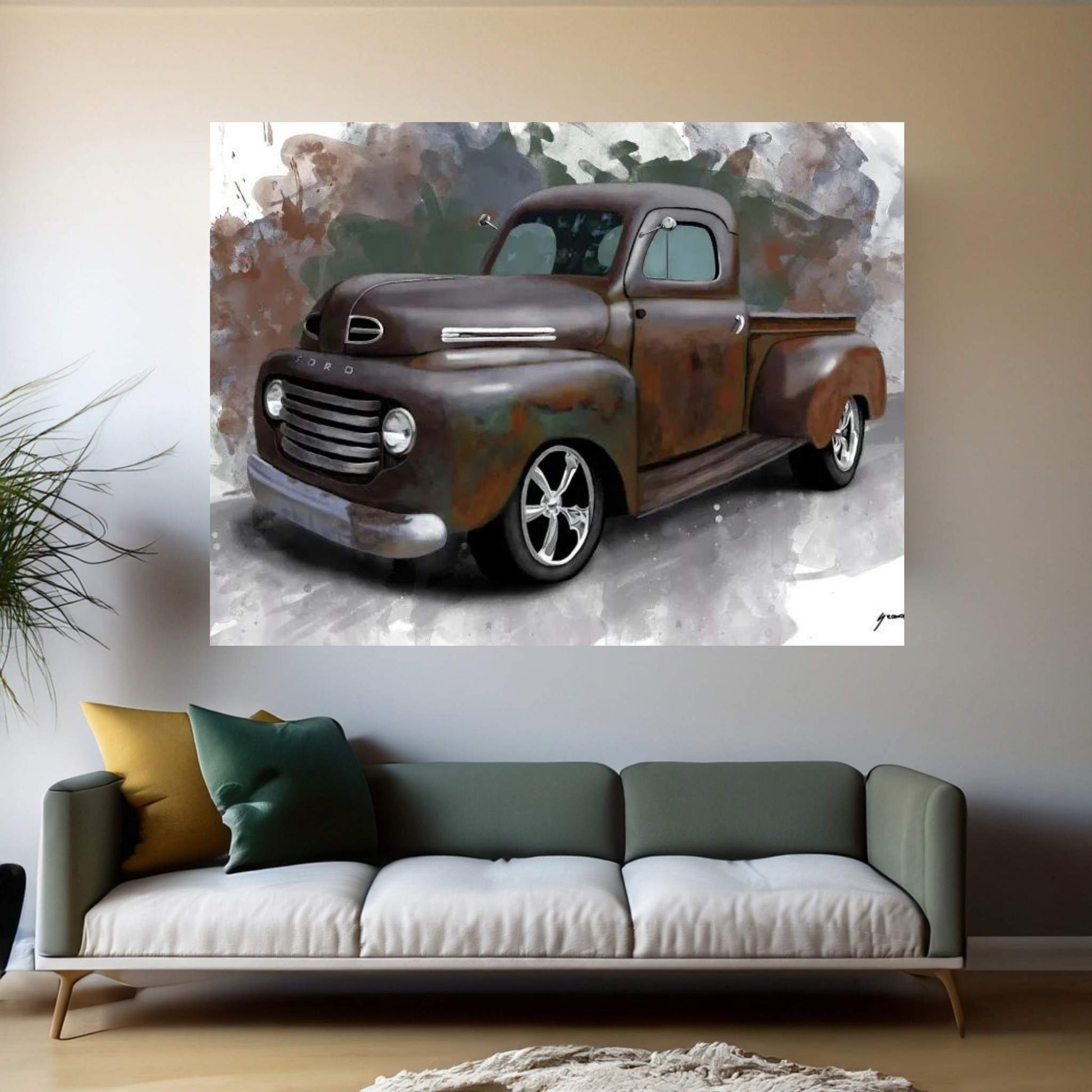 Rat Rod Canvas Wall Art - Y Canvas