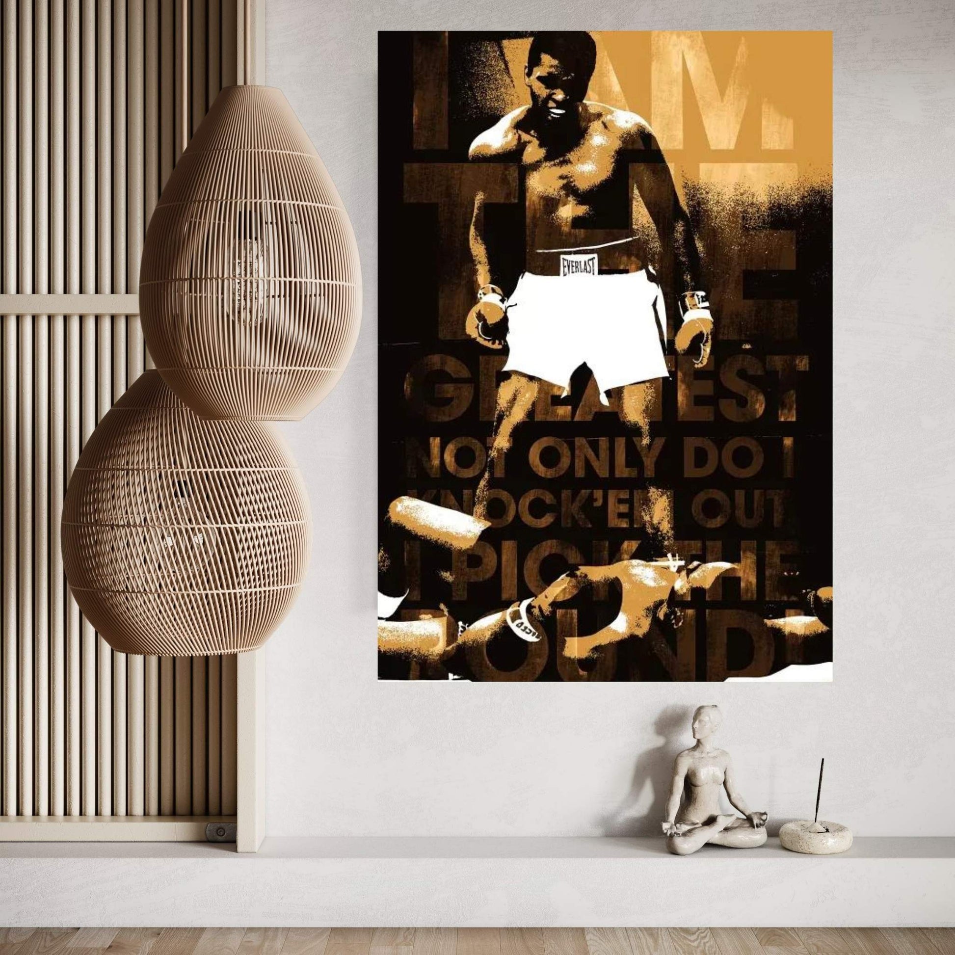 Muhammad Ali Vs. Sonny Liston, 1965 "I am The Greatest" Canvas Wall Art - Y Canvas