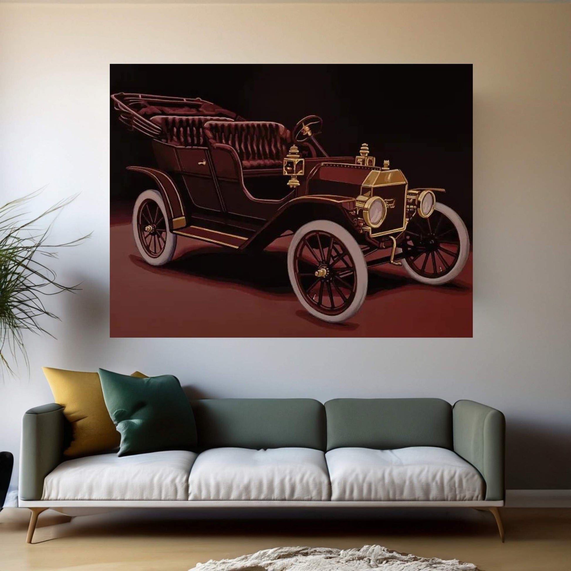 Ford Model T Touring 1908 Canvas Wall Art - Y Canvas