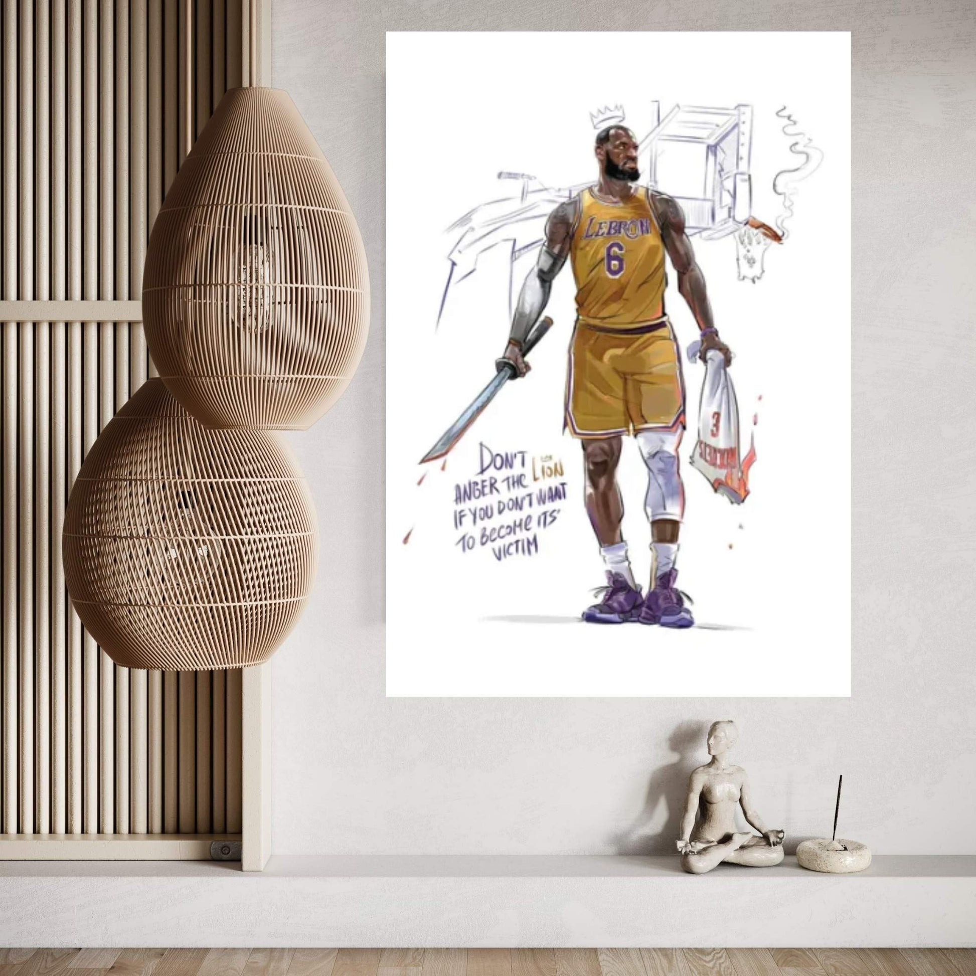 Don't Anger The Lion Canvas Wall Art - Y Canvas