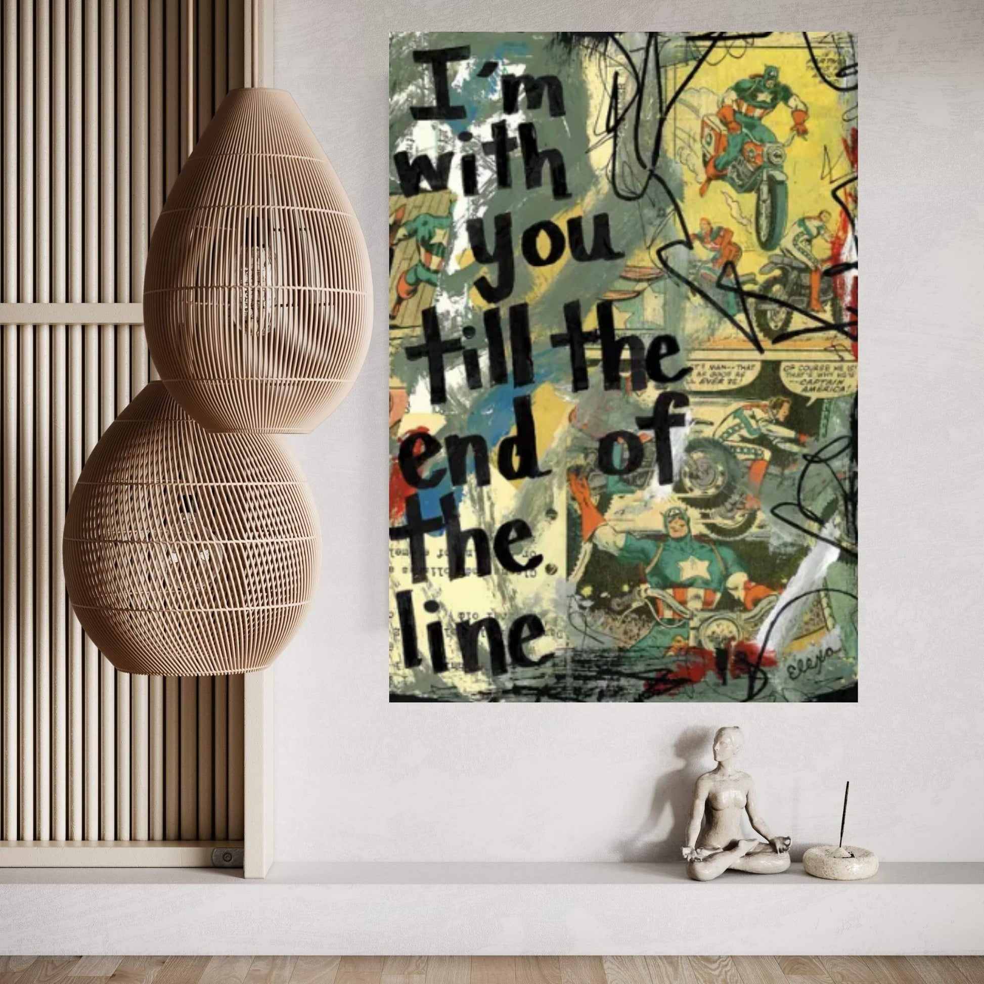 End Of The Line Captain America Canvas Wall Art - Y Canvas