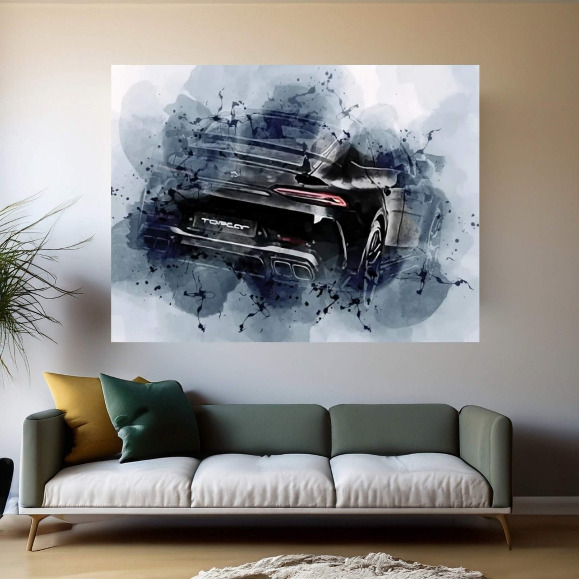 Mercedes-Benz Amg Gt VI3S Exterior Topcar Tuning Gt VI3 S Black Carbon Fiber Canvas Wall Art - Y Canvas