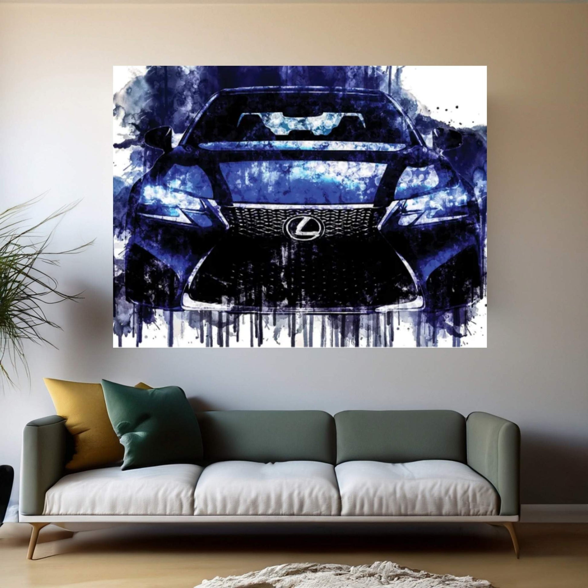 Car 2017 Lexus GS F Luxury Sedan Canvas Wall Art - Y Canvas