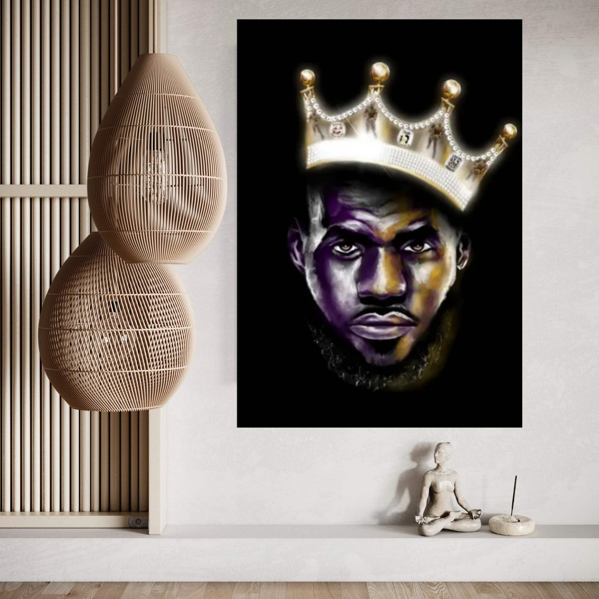 Lebron James - King Me Canvas Wall Art - Y Canvas