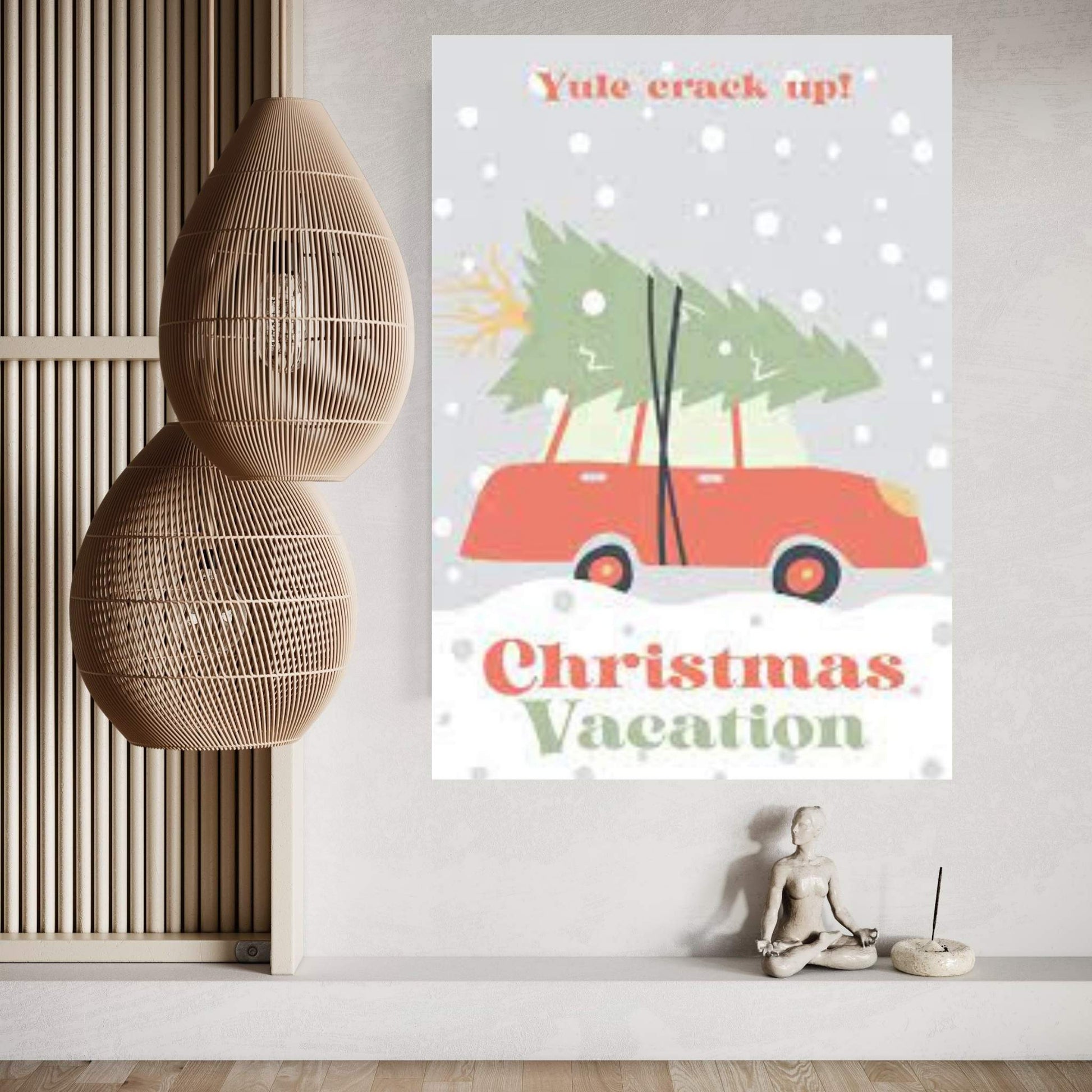 Christmas Vacation Minimalist Poster Canvas Wall Art - Y Canvas