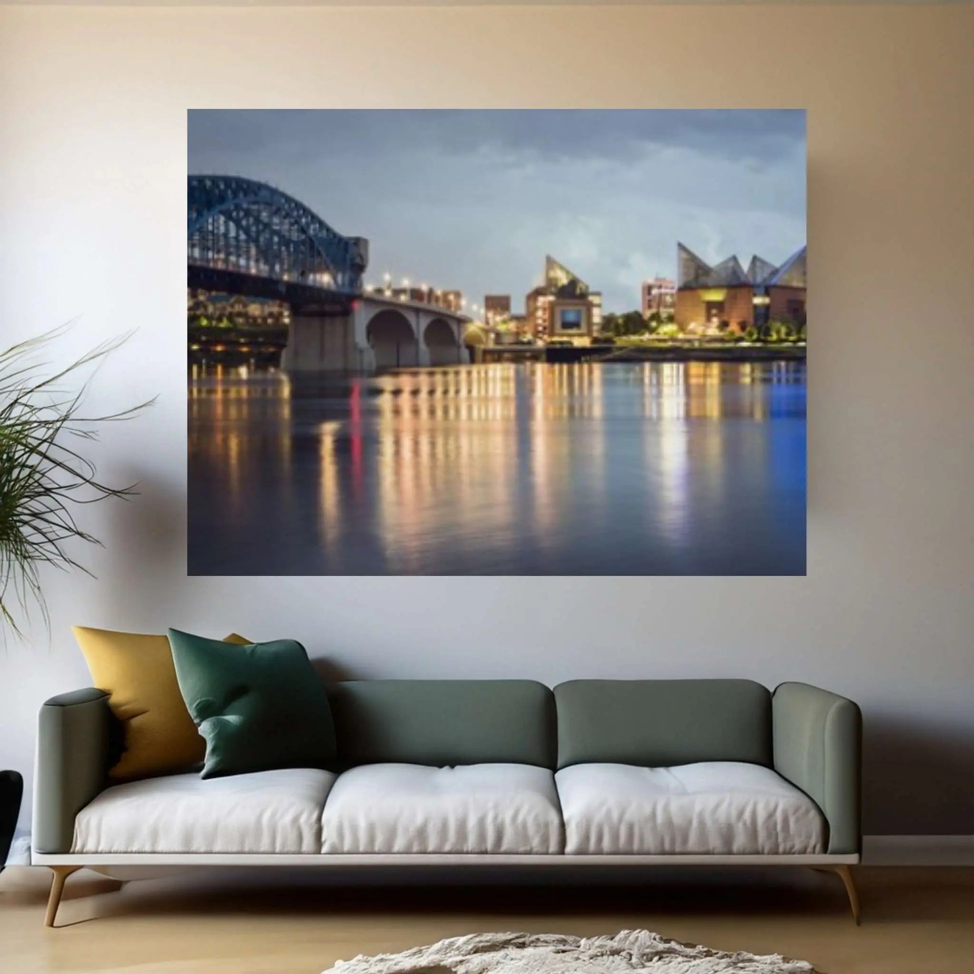 Chattanooga Canvas Print Chattanooga Wall Art Canvas Tennessee Wall Art - Y Canvas