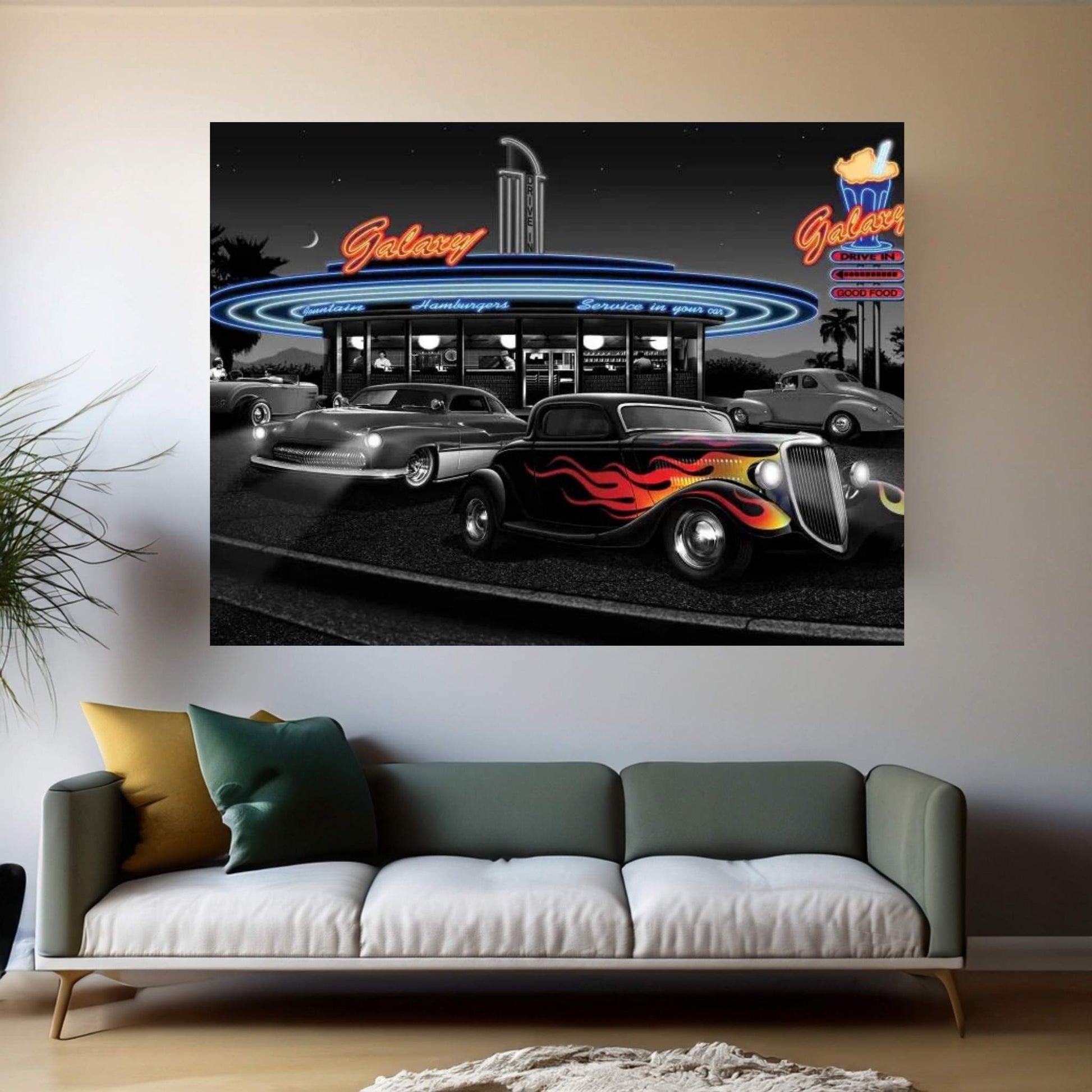 Galaxy Diner II Canvas Wall Art - Y Canvas