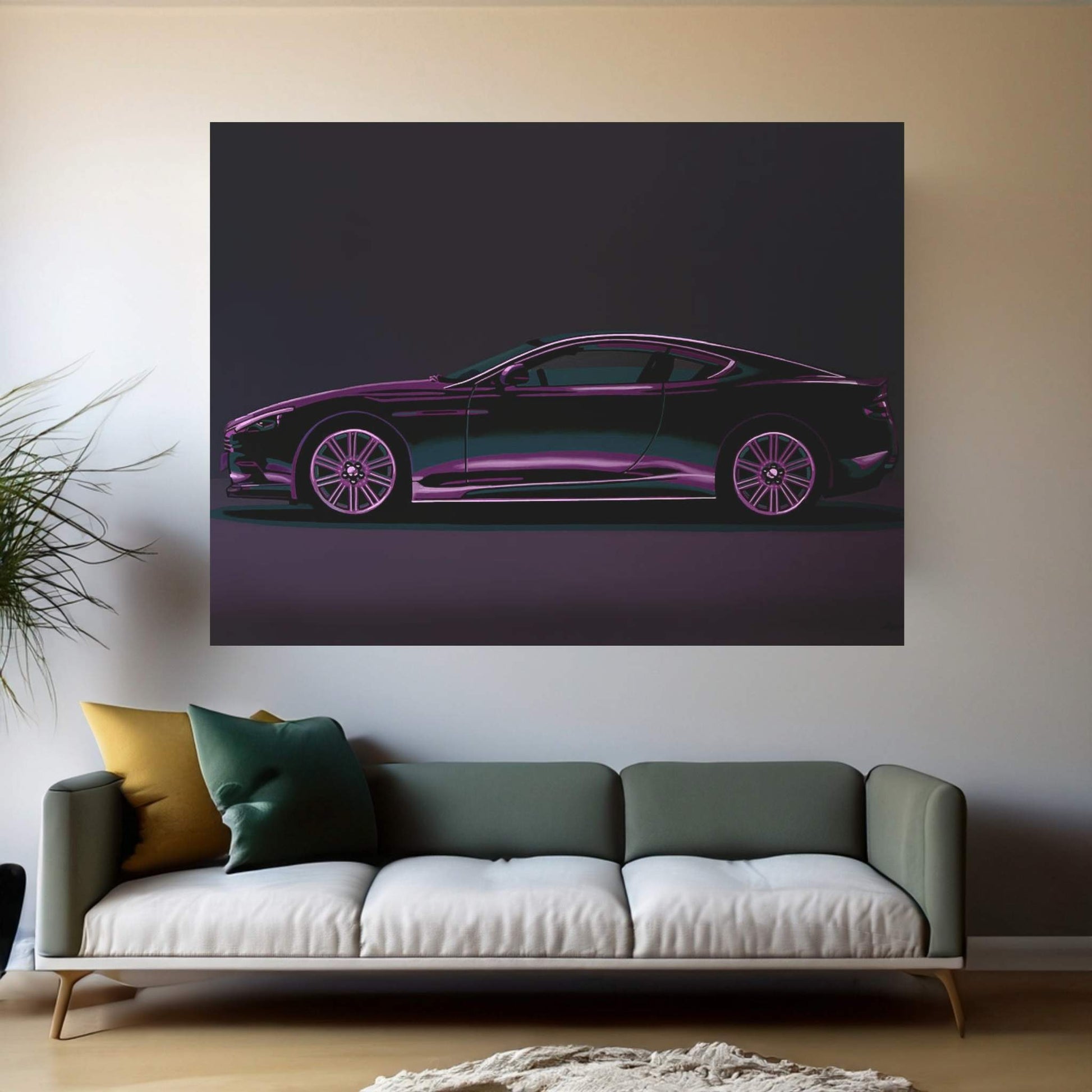 Aston Martin DBS V12 2007 Canvas Wall Art - Y Canvas