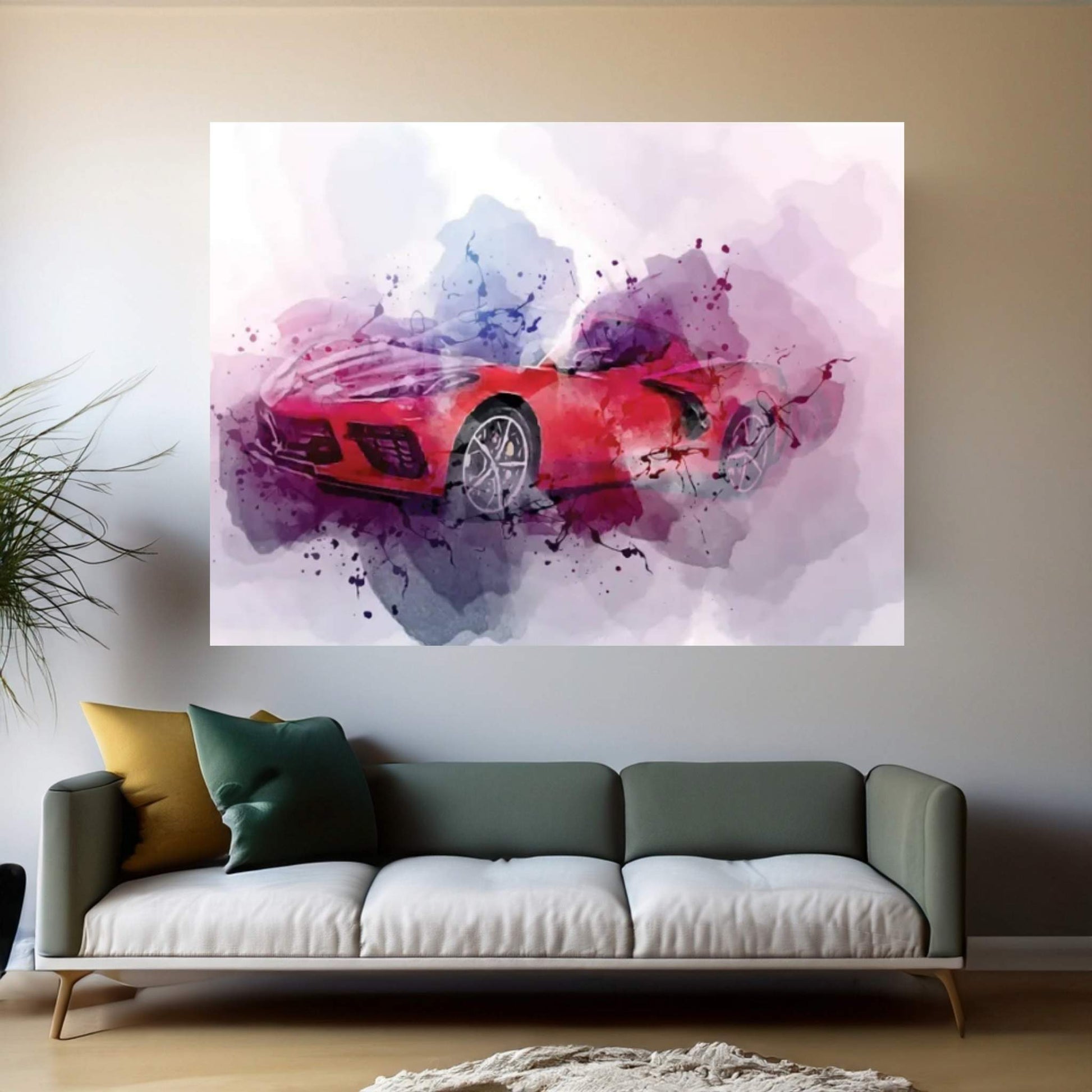 Chevrolet Corvette Stingray Ae-Spec 2021 Canvas Wall Art - Y Canvas