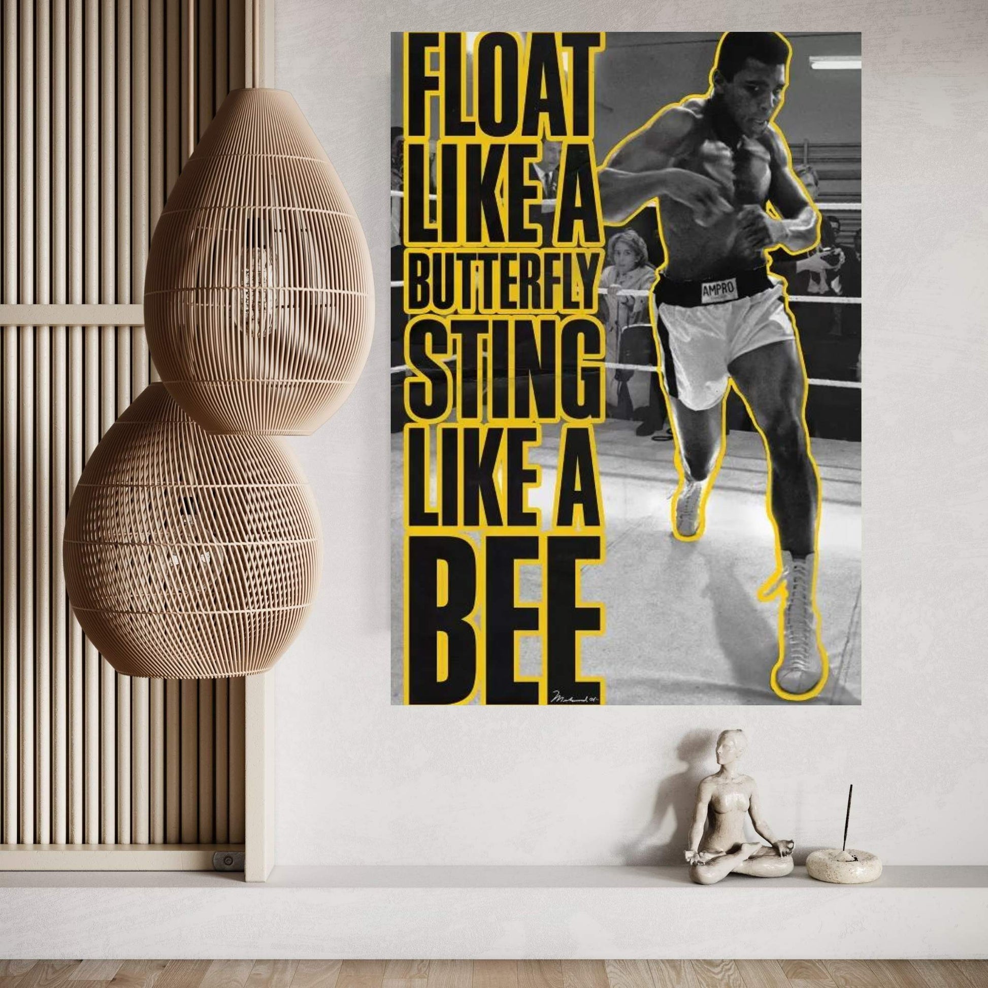 Float like a butterfly Sting like a Bee Canvas Wall Art - Y Canvas